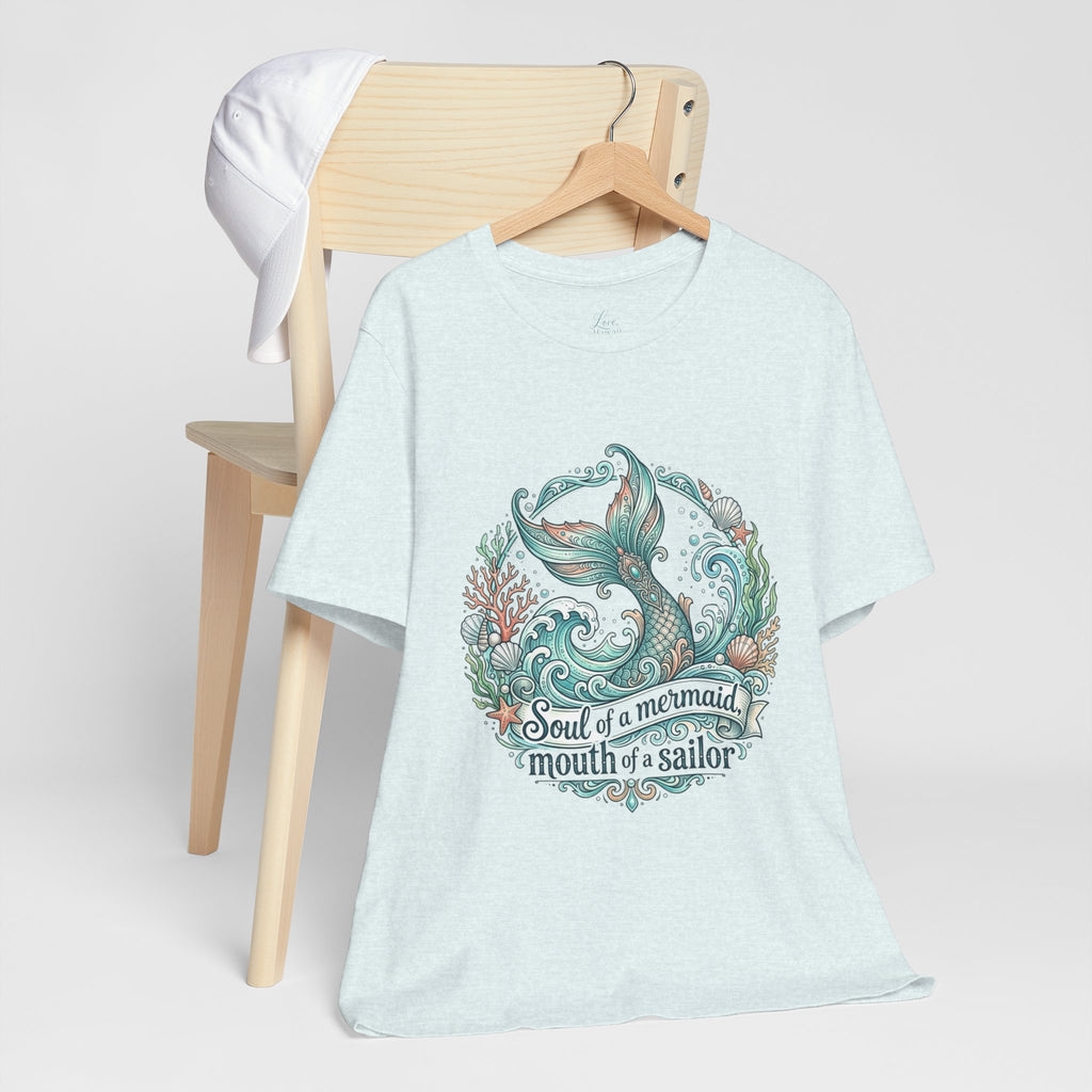 Soul of a Mermaid Mouth of a Sailor Tee | Mermaid Tail Nautical Tee