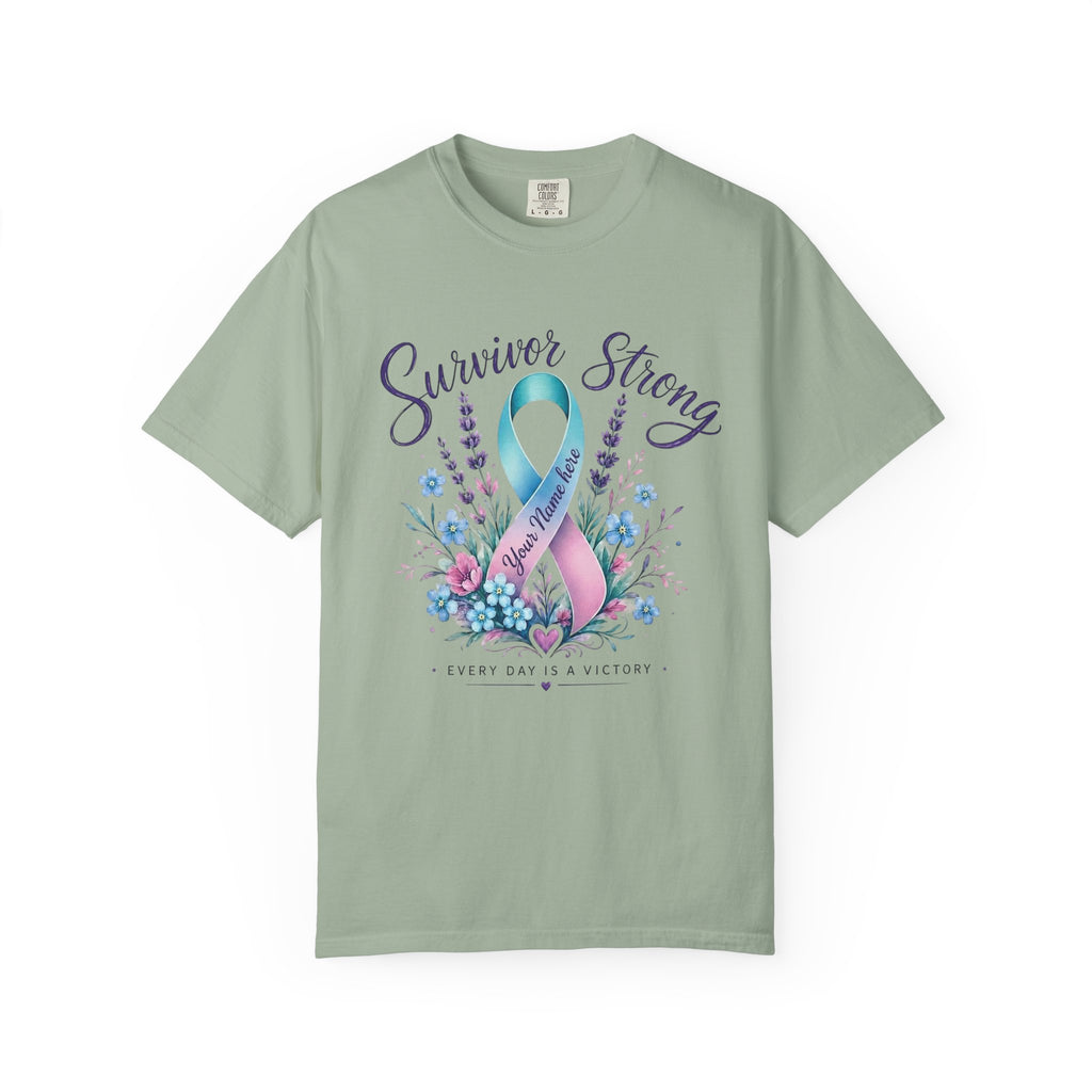 Survivor Strong Ribbon T-Shirt — Thyroid & Awareness Support Tee