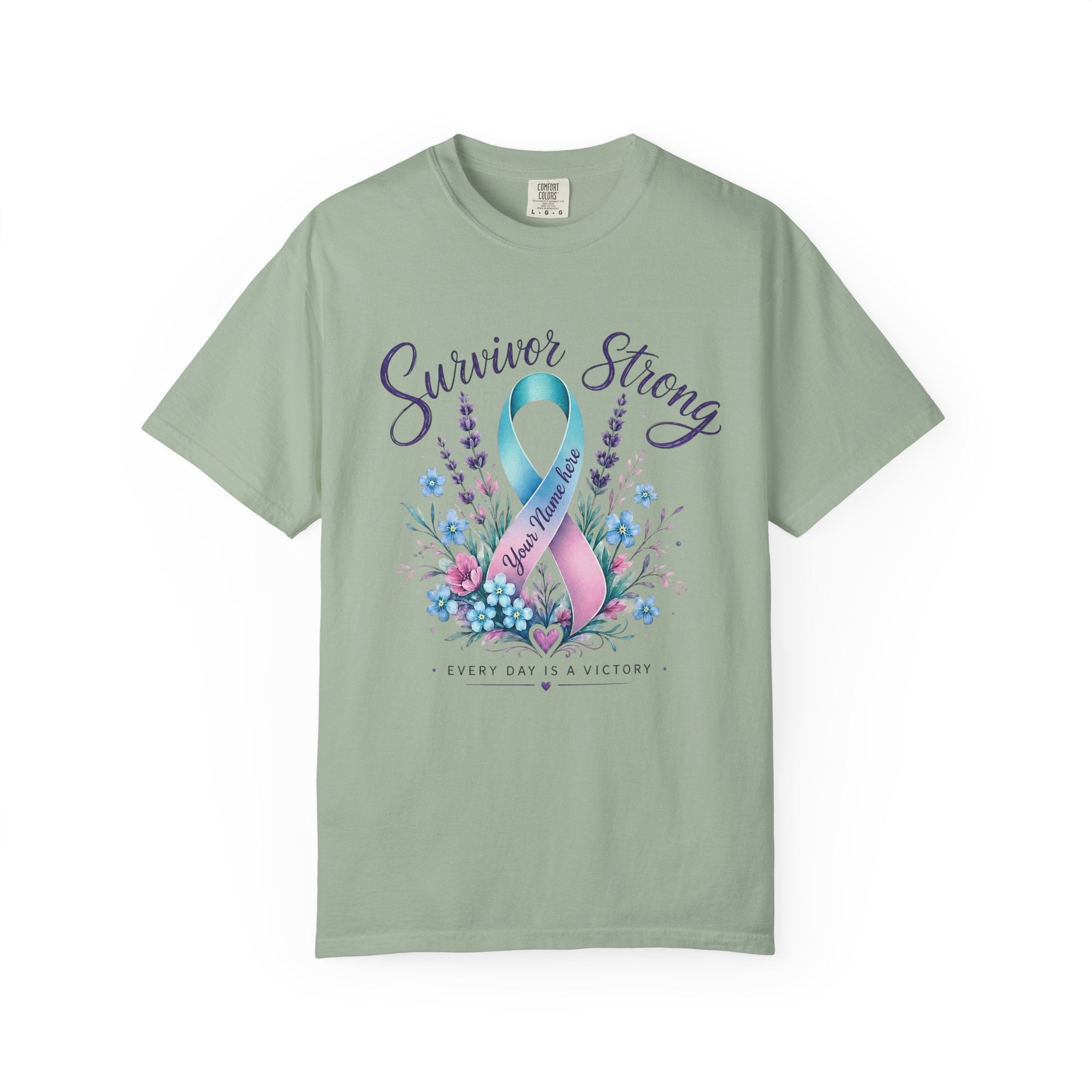 Survivor Strong Ribbon T-Shirt — Thyroid & Awareness Support Tee