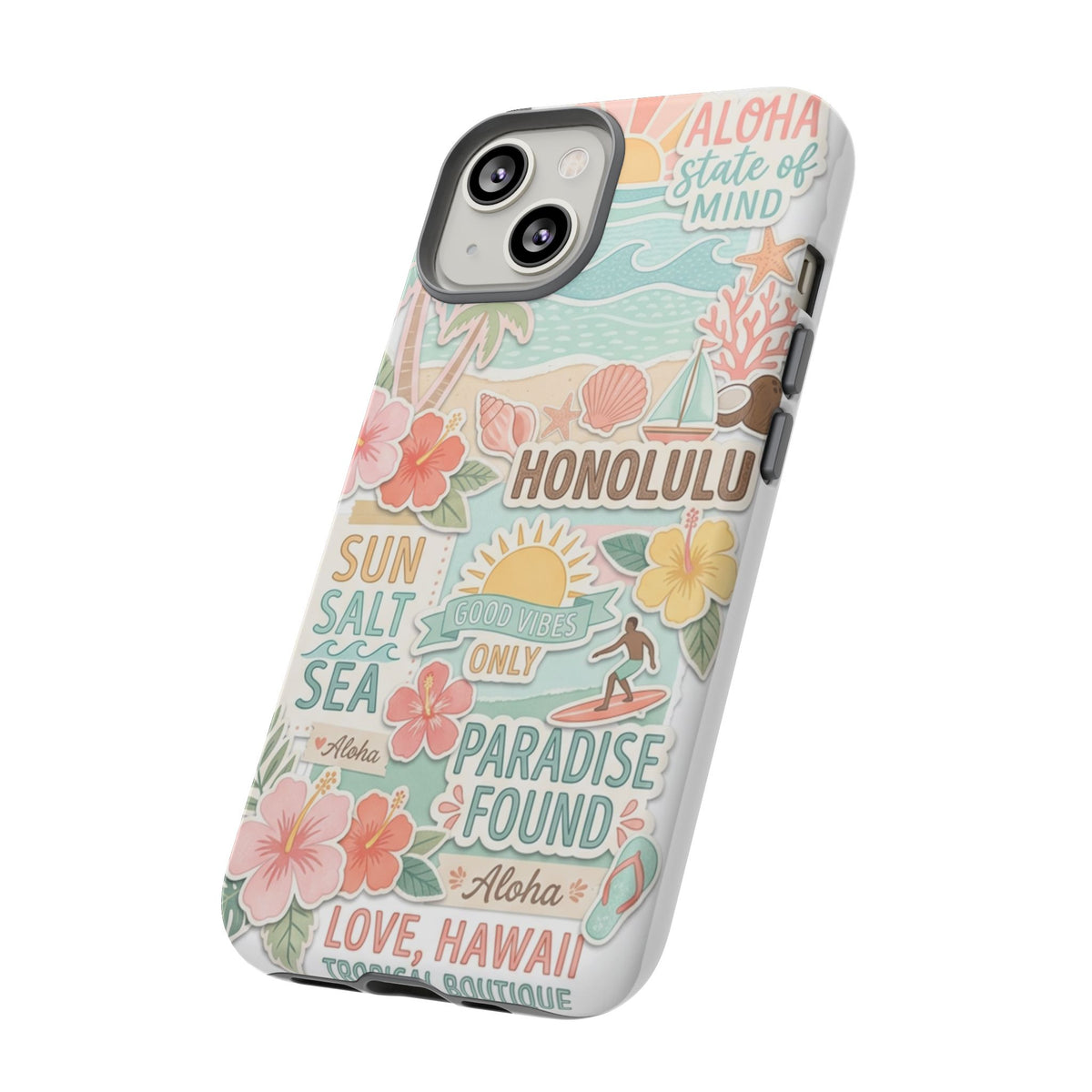 Hawaii Beach Collage Phone Case | Tropical Honolulu Floral Paradise