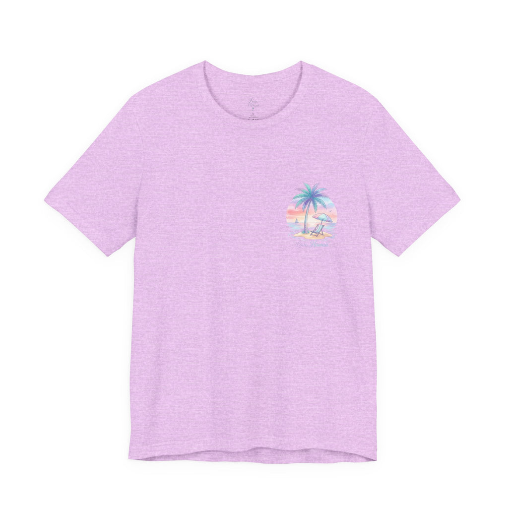 T-Shirt — Lanikai Hawaii Pastel Beach Palm Graphic Tee