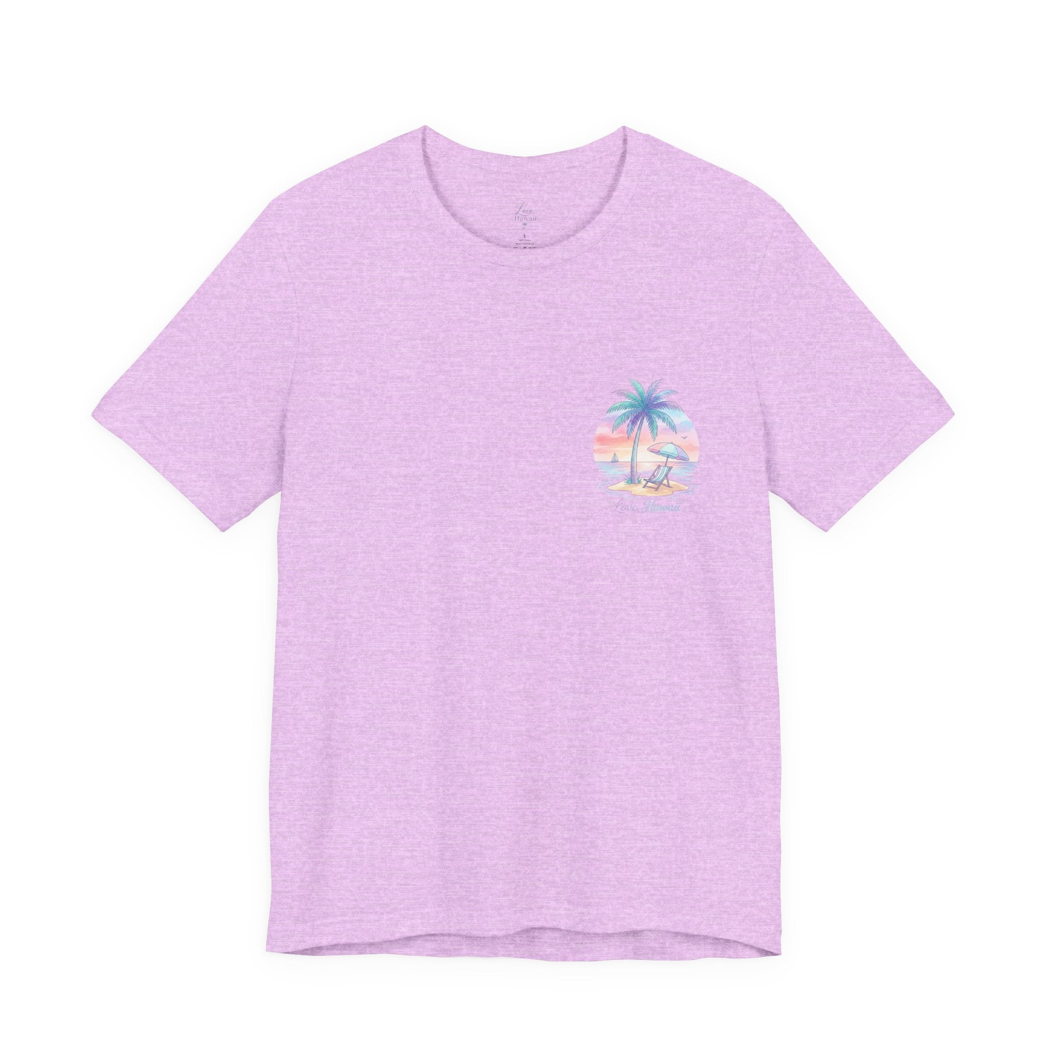 T-Shirt — Lanikai Hawaii Pastel Beach Palm Graphic Tee