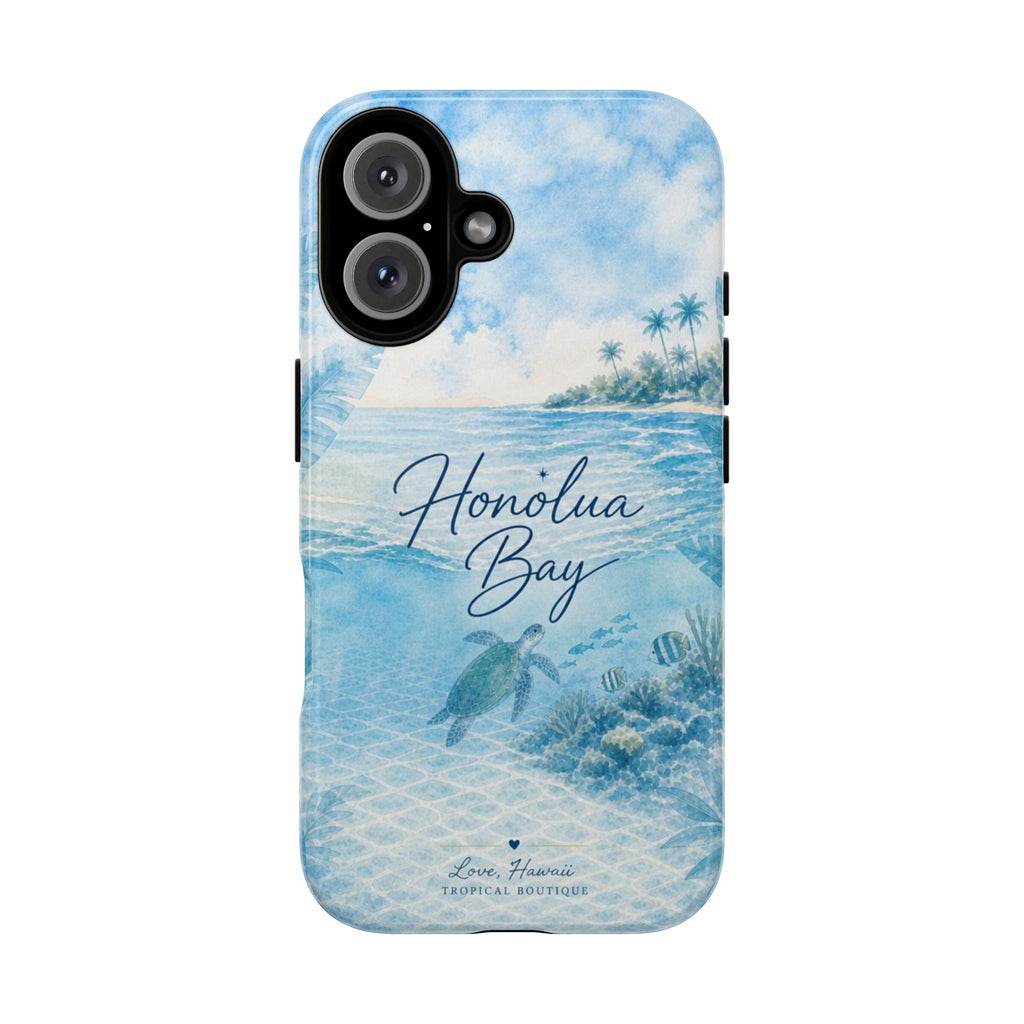 Honolua Bay Hawaii Tough Case | Sea Turtle Ocean Art | Tropical Watercolor Phone Cover