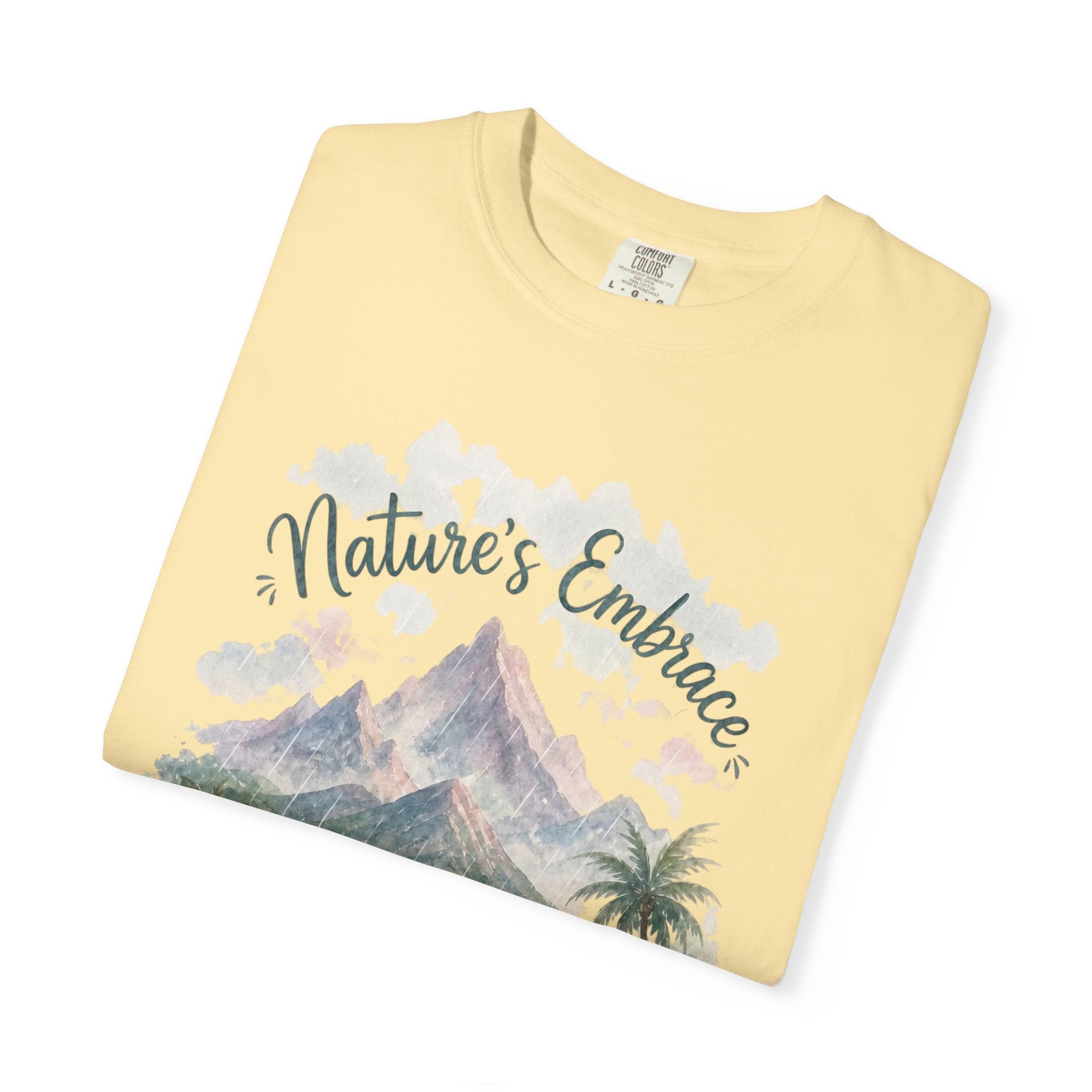 Nature's Embrace Mountain & Tropical Floral T-Shirt