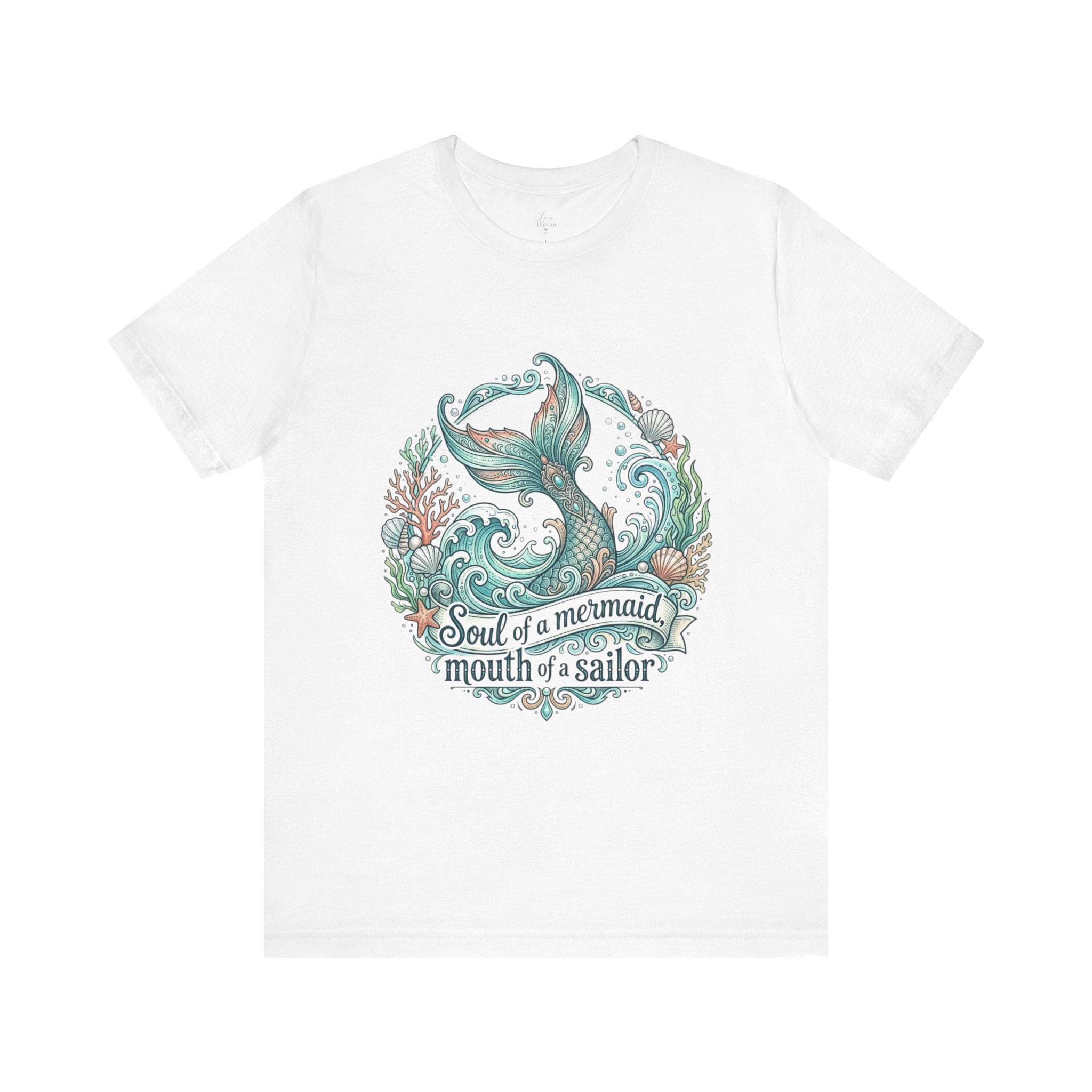 Soul of a Mermaid Mouth of a Sailor Tee | Mermaid Tail Nautical Tee