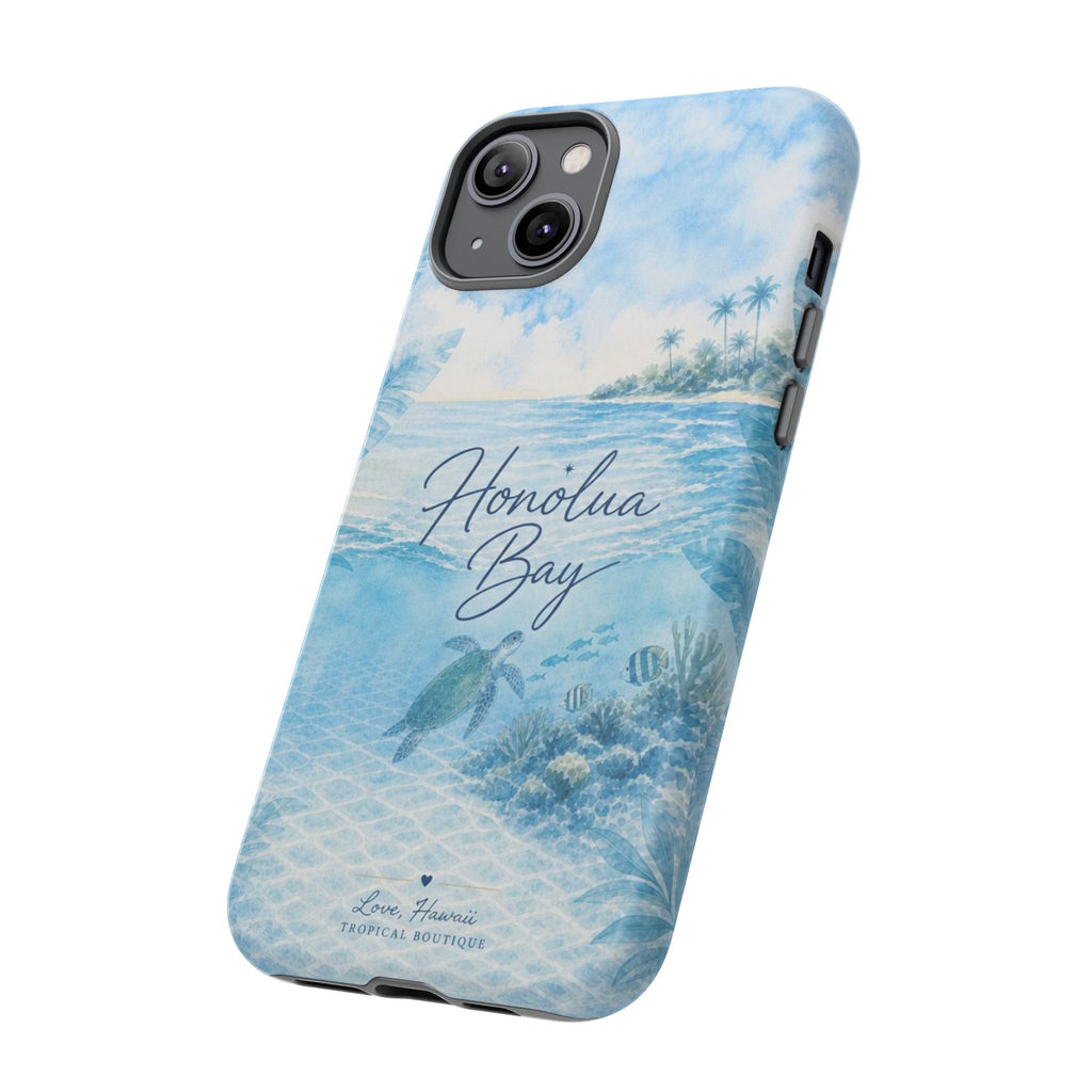 Honolua Bay Hawaii Tough Case | Sea Turtle Ocean Art | Tropical Watercolor Phone Cover