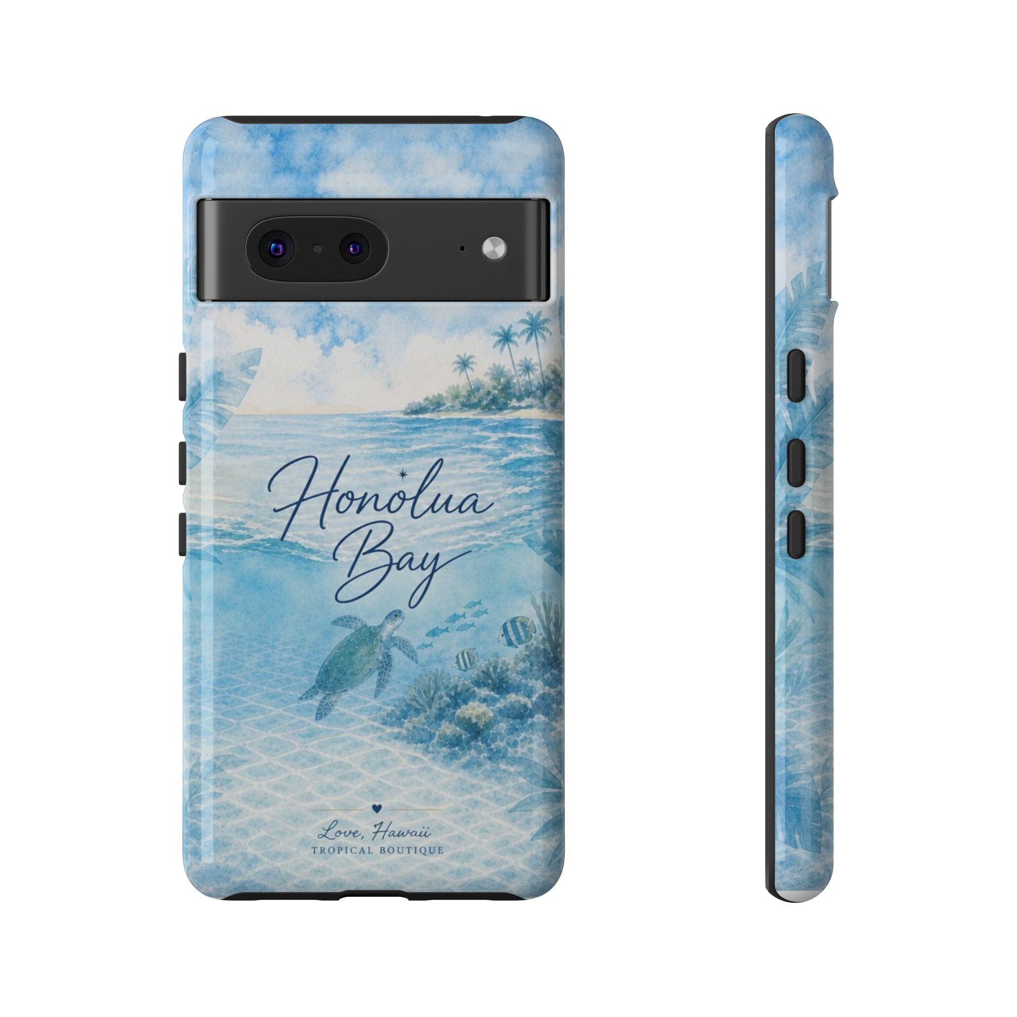 Honolua Bay Hawaii Tough Case | Sea Turtle Ocean Art | Tropical Watercolor Phone Cover