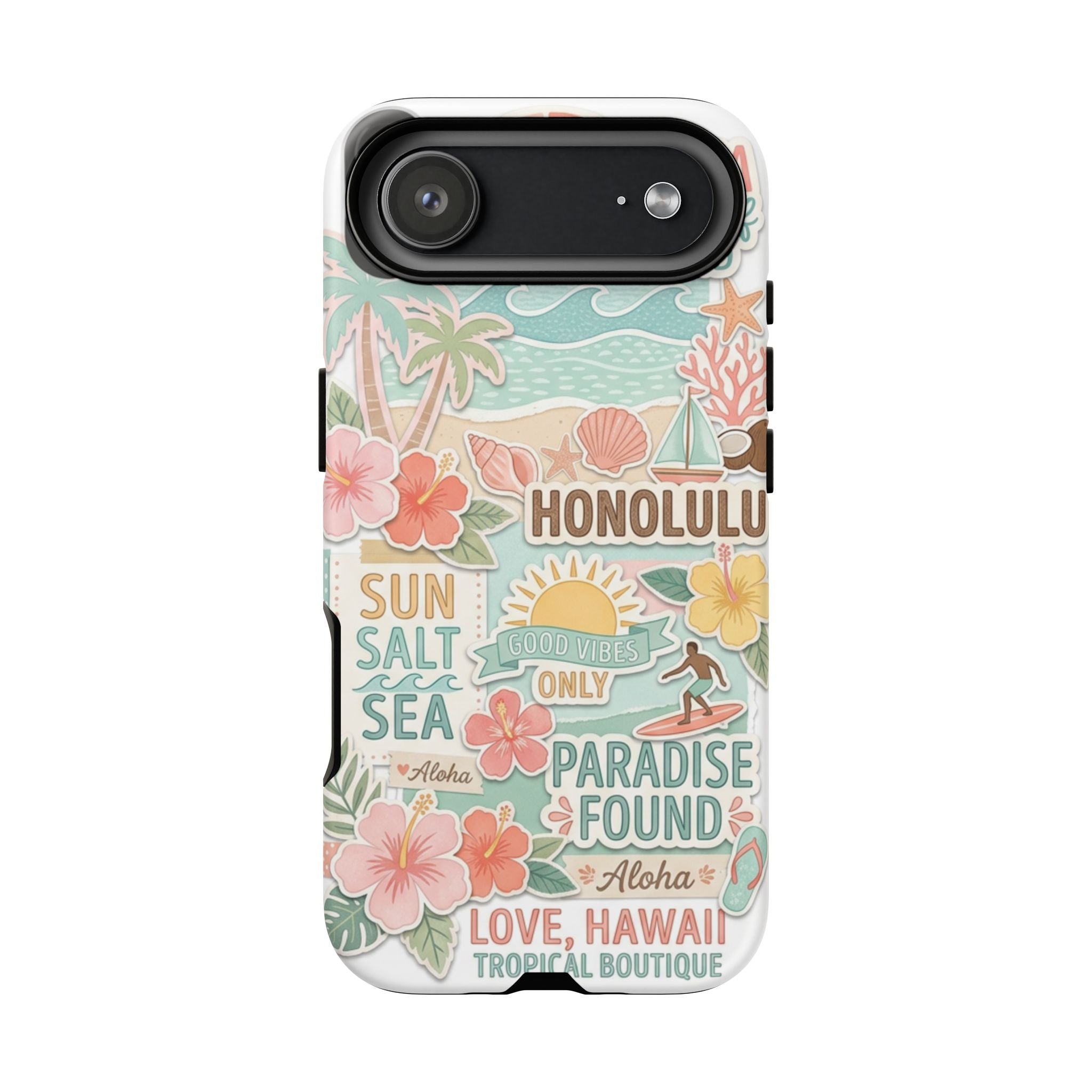 Hawaii Beach Collage Phone Case | Tropical Honolulu Floral Paradise