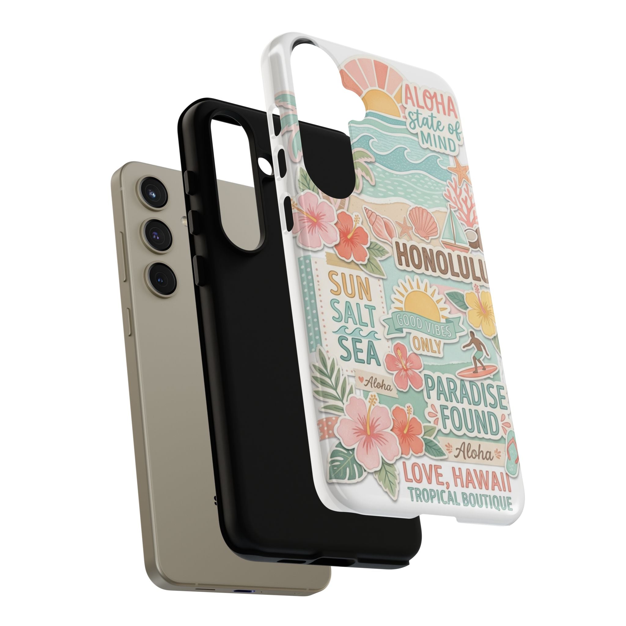Hawaii Beach Collage Phone Case | Tropical Honolulu Floral Paradise