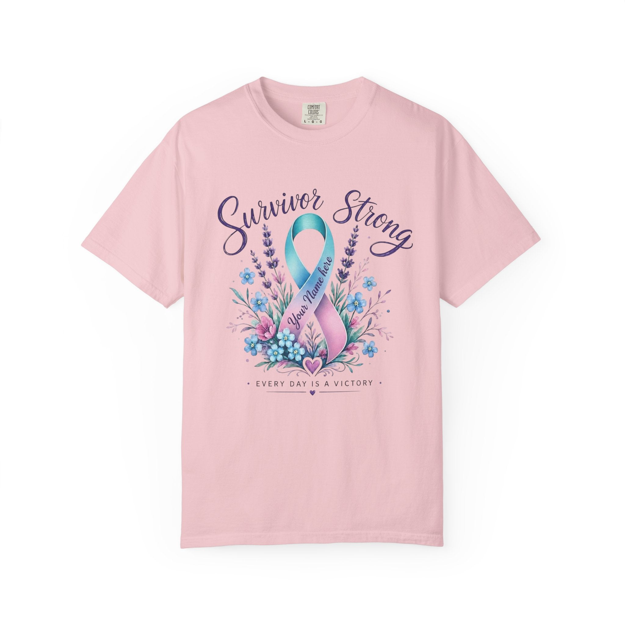 Survivor Strong Ribbon T-Shirt — Thyroid & Awareness Support Tee