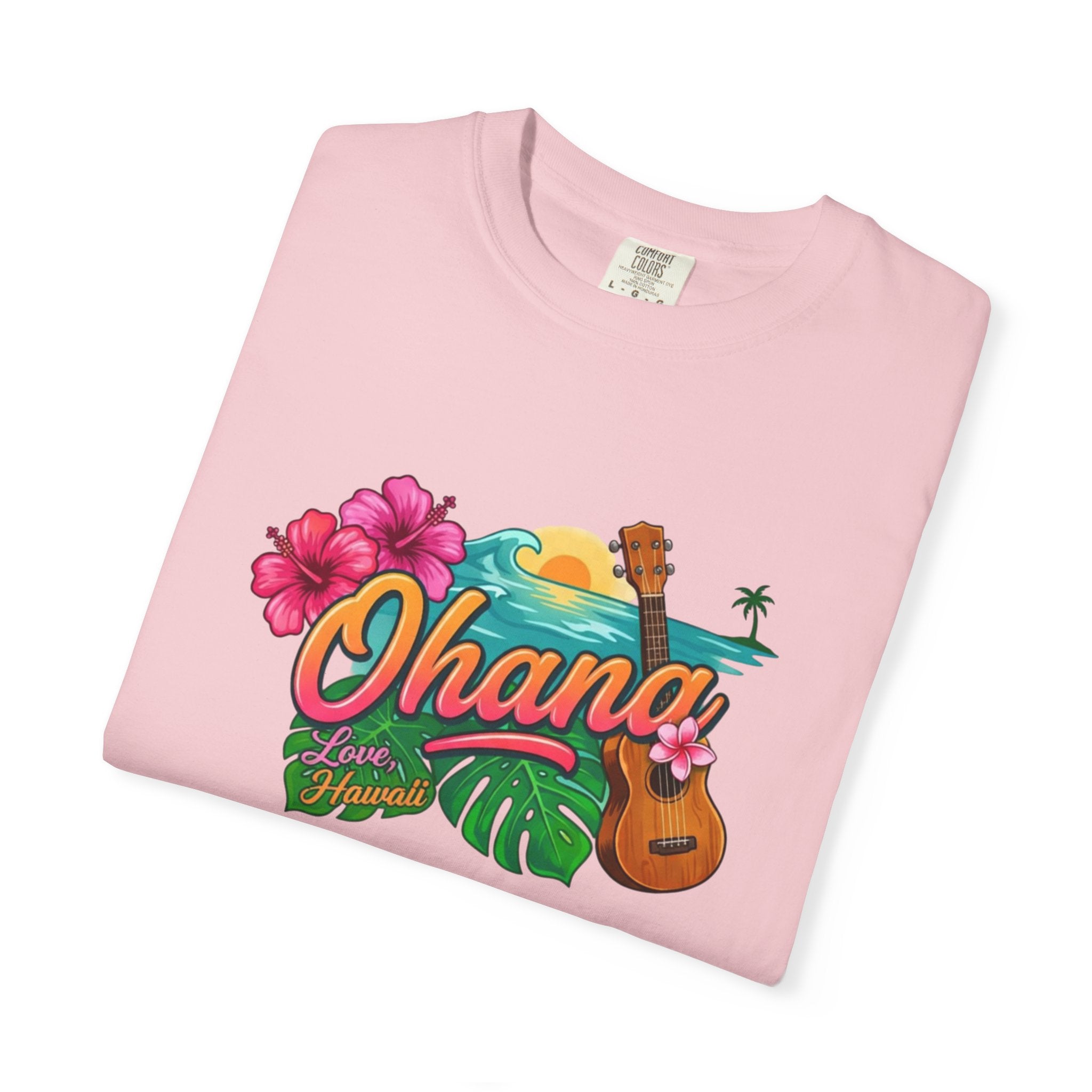 Ohana Tropical Sunset Tee-Love, Hawaii Collection