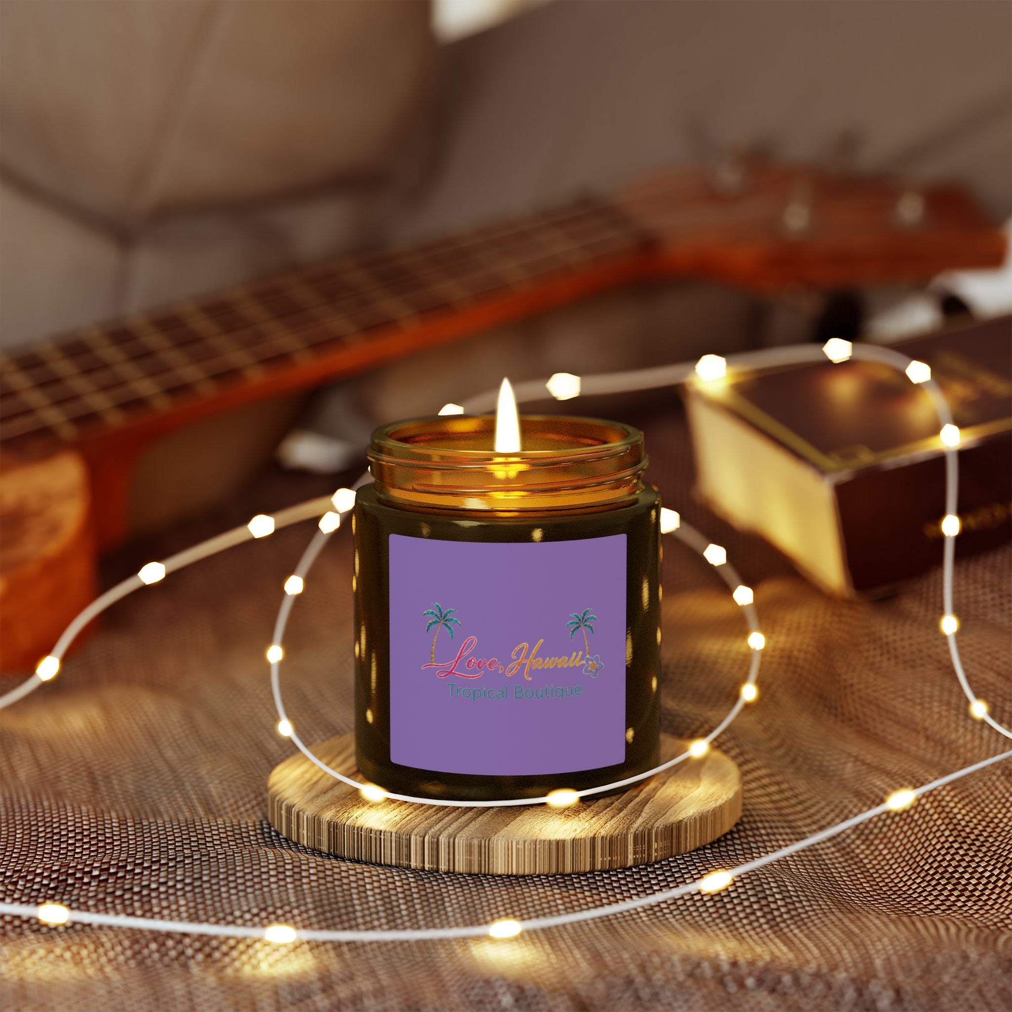 Coconut Apricot Scented Candle — Tropical Boutique Soy Jar (4oz or 9oz)