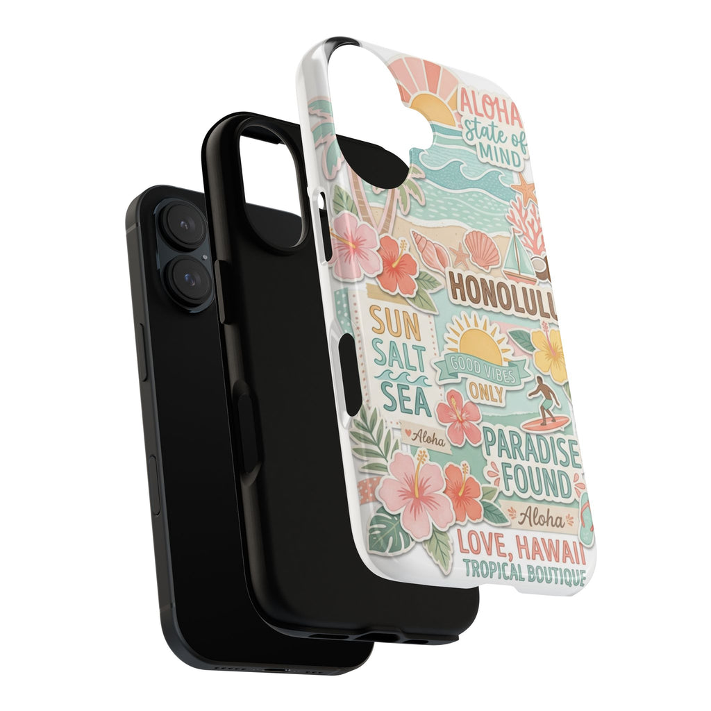 Hawaii Beach Collage Phone Case | Tropical Honolulu Floral Paradise