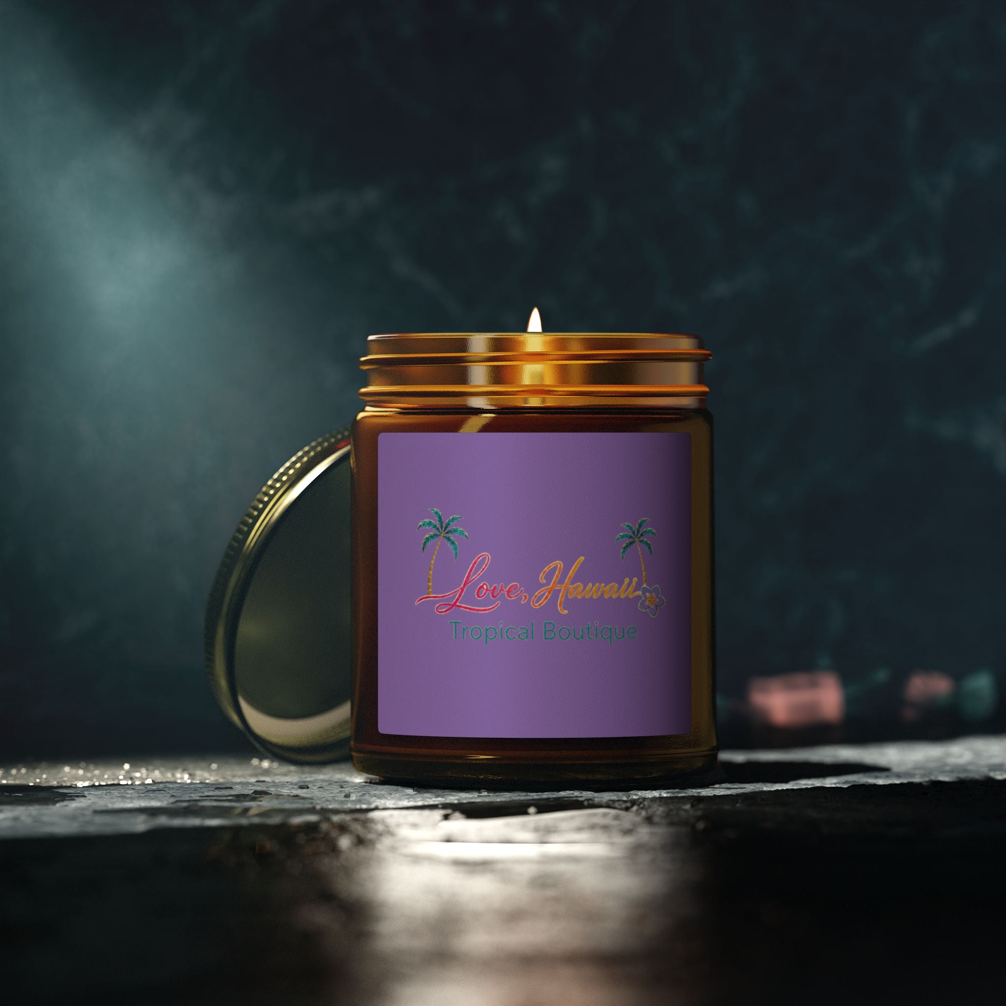 Coconut Apricot Scented Candle — Tropical Boutique Soy Jar (4oz or 9oz)