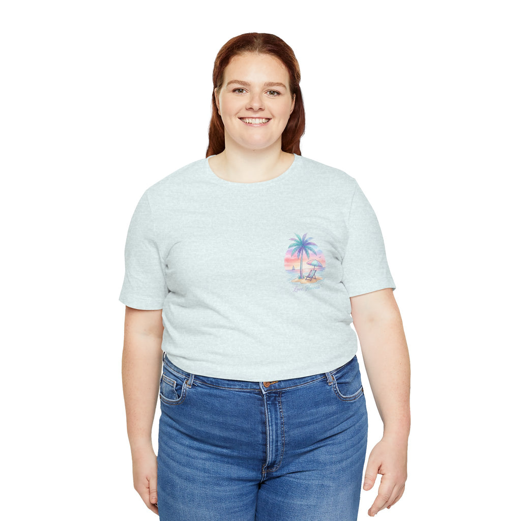 T-Shirt — Lanikai Hawaii Pastel Beach Palm Graphic Tee