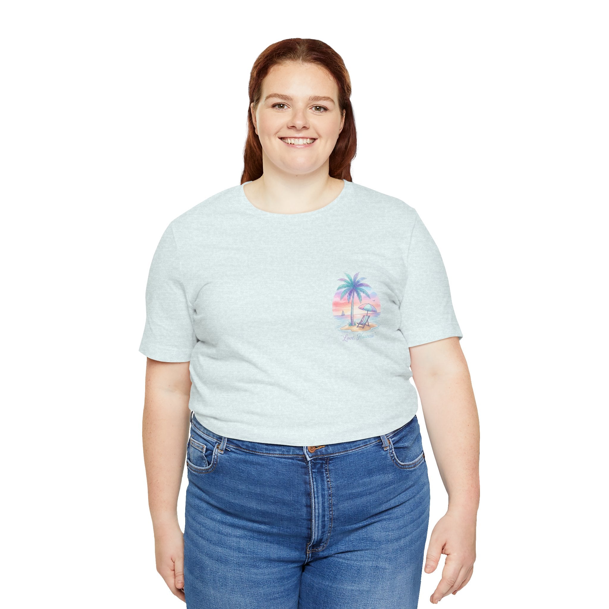 T-Shirt — Lanikai Hawaii Pastel Beach Palm Graphic Tee