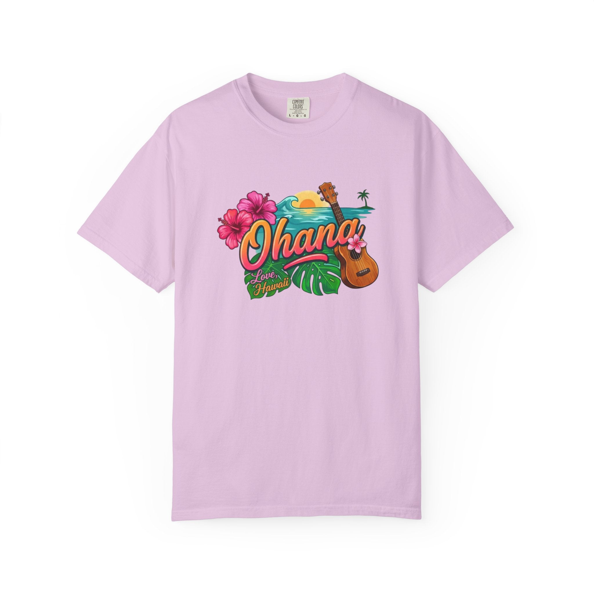 Ohana Tropical Sunset Tee-Love, Hawaii Collection