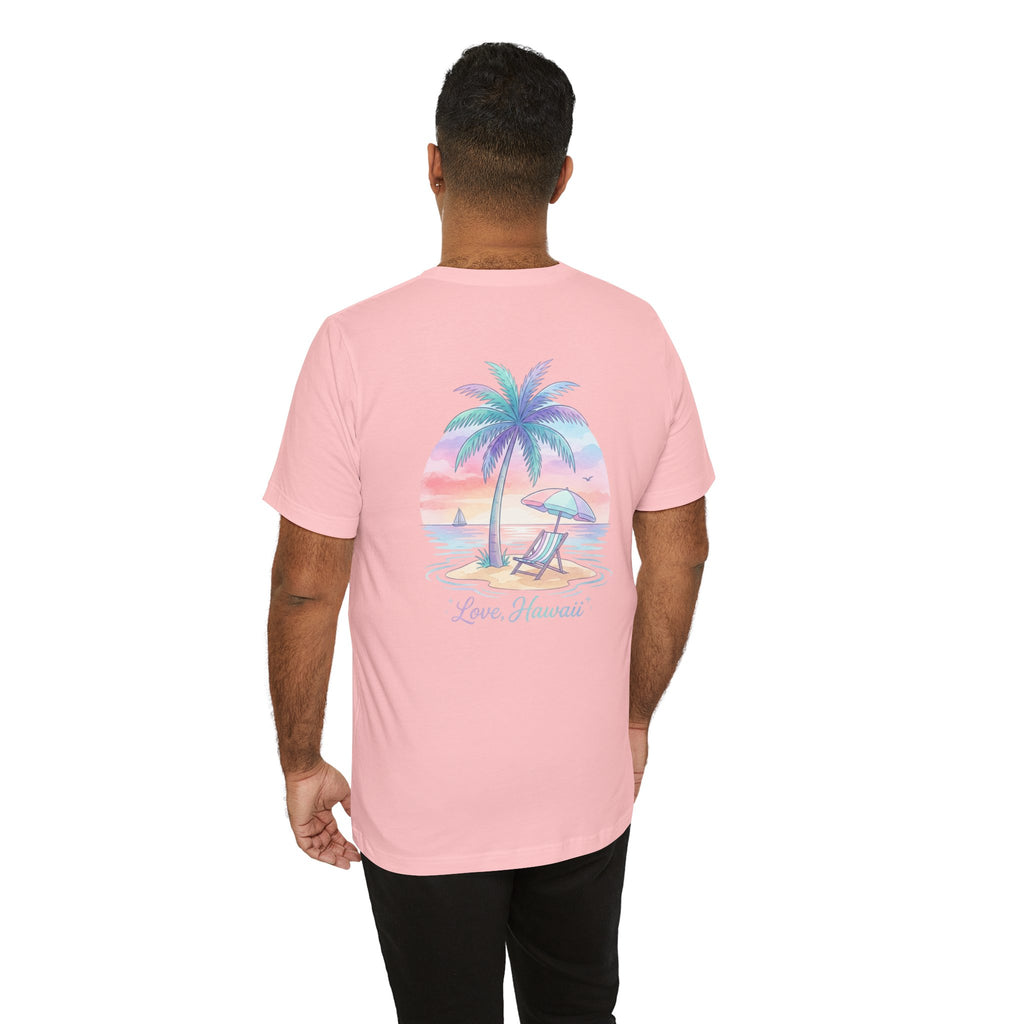 T-Shirt — Lanikai Hawaii Pastel Beach Palm Graphic Tee
