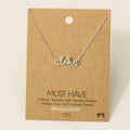 Aloha Script Pendant Necklace – Silver