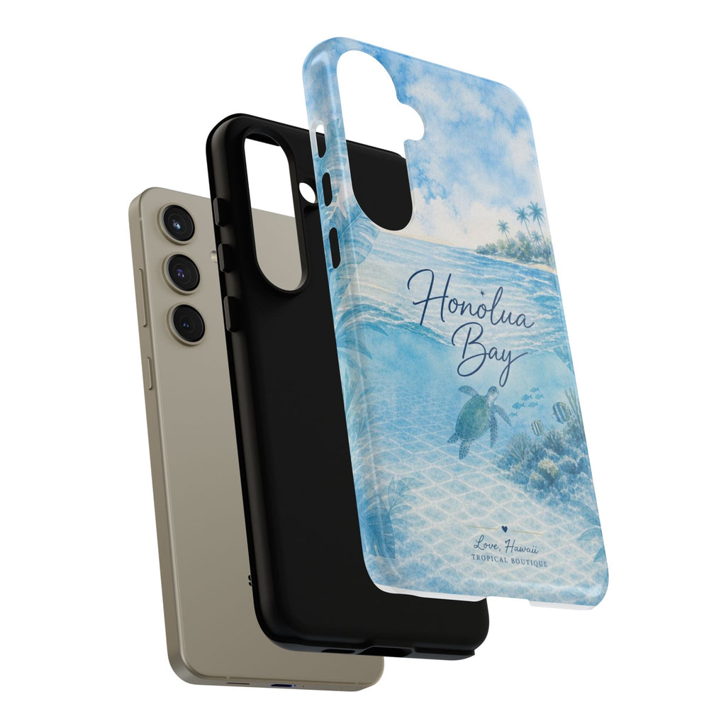 Honolua Bay Hawaii Tough Case | Sea Turtle Ocean Art | Tropical Watercolor Phone Cover