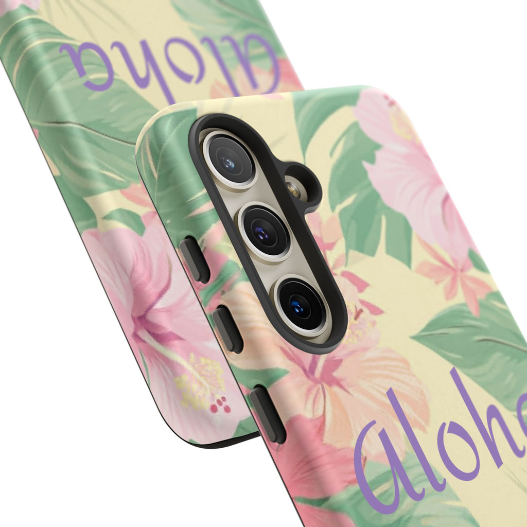 Aloha Floral Tough Phone Case — Tropical Hibiscus Protective Cover