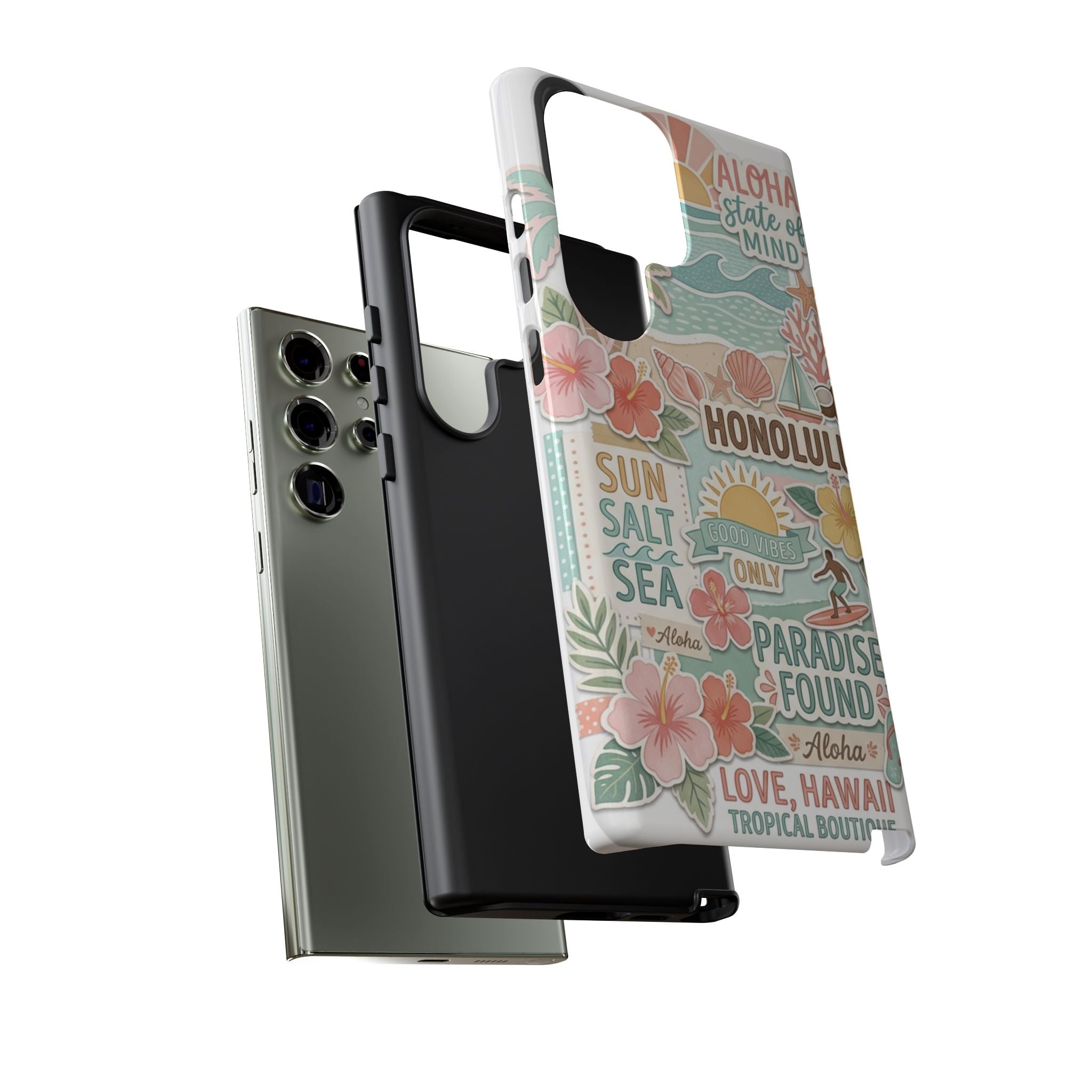 Hawaii Beach Collage Phone Case | Tropical Honolulu Floral Paradise