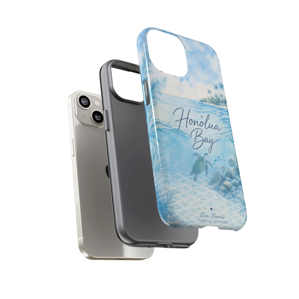 Honolua Bay Hawaii Tough Case | Sea Turtle Ocean Art | Tropical Watercolor Phone Cover