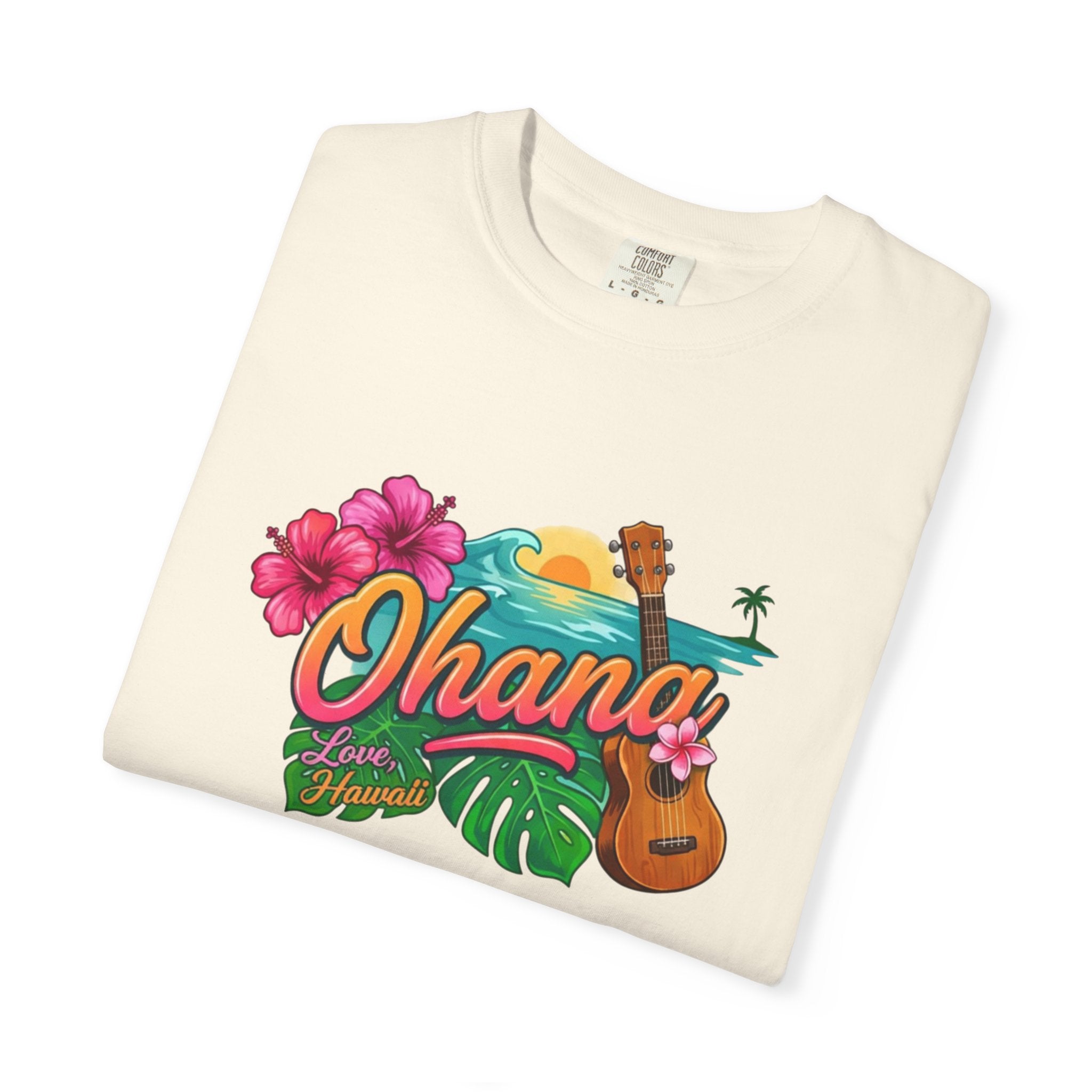 Ohana Tropical Sunset Tee-Love, Hawaii Collection