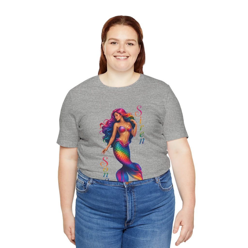 Rainbow Mermaid Siren Song Tee | Colorful Mermaid Illustration T-Shirt