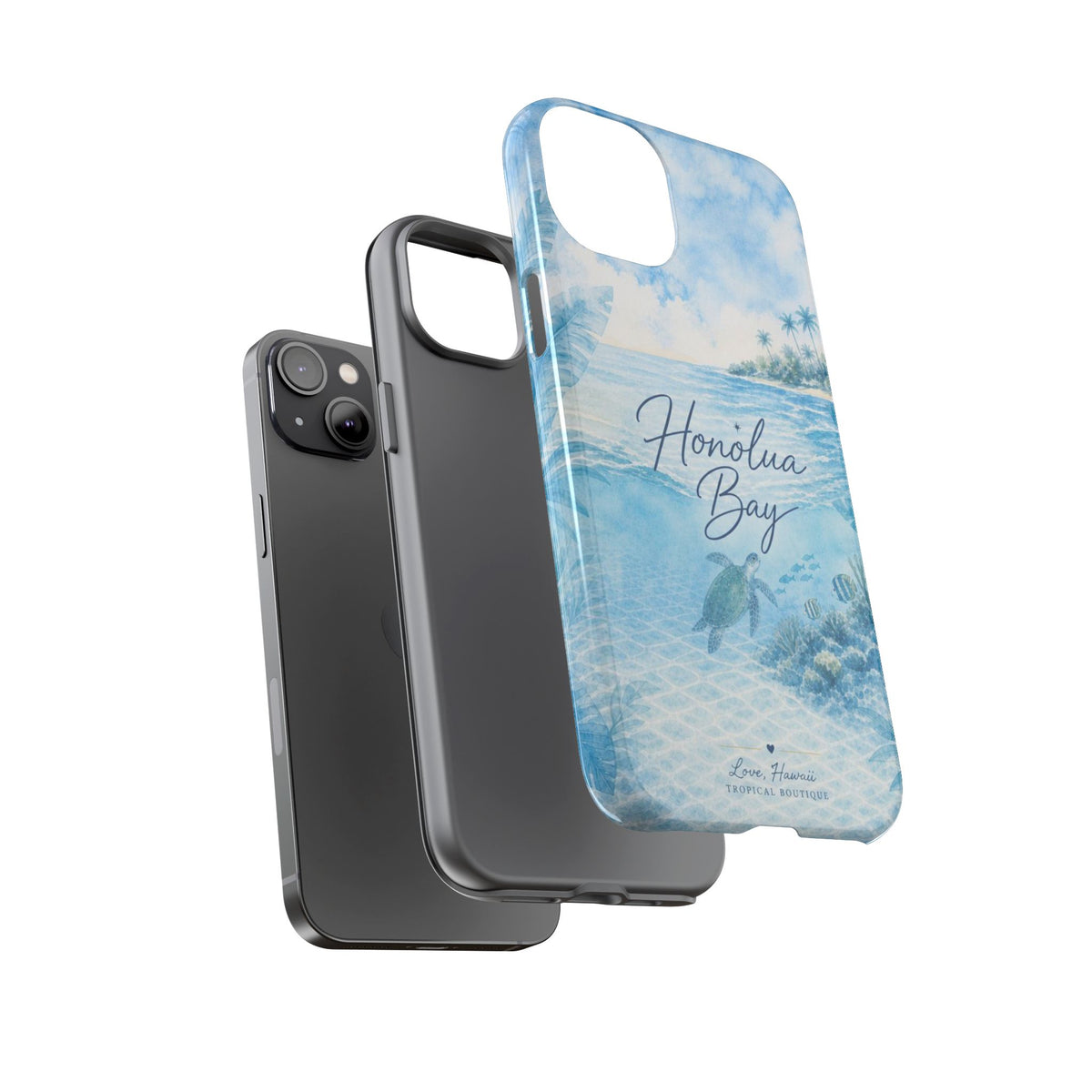 Honolua Bay Hawaii Tough Case | Sea Turtle Ocean Art | Tropical Watercolor Phone Cover