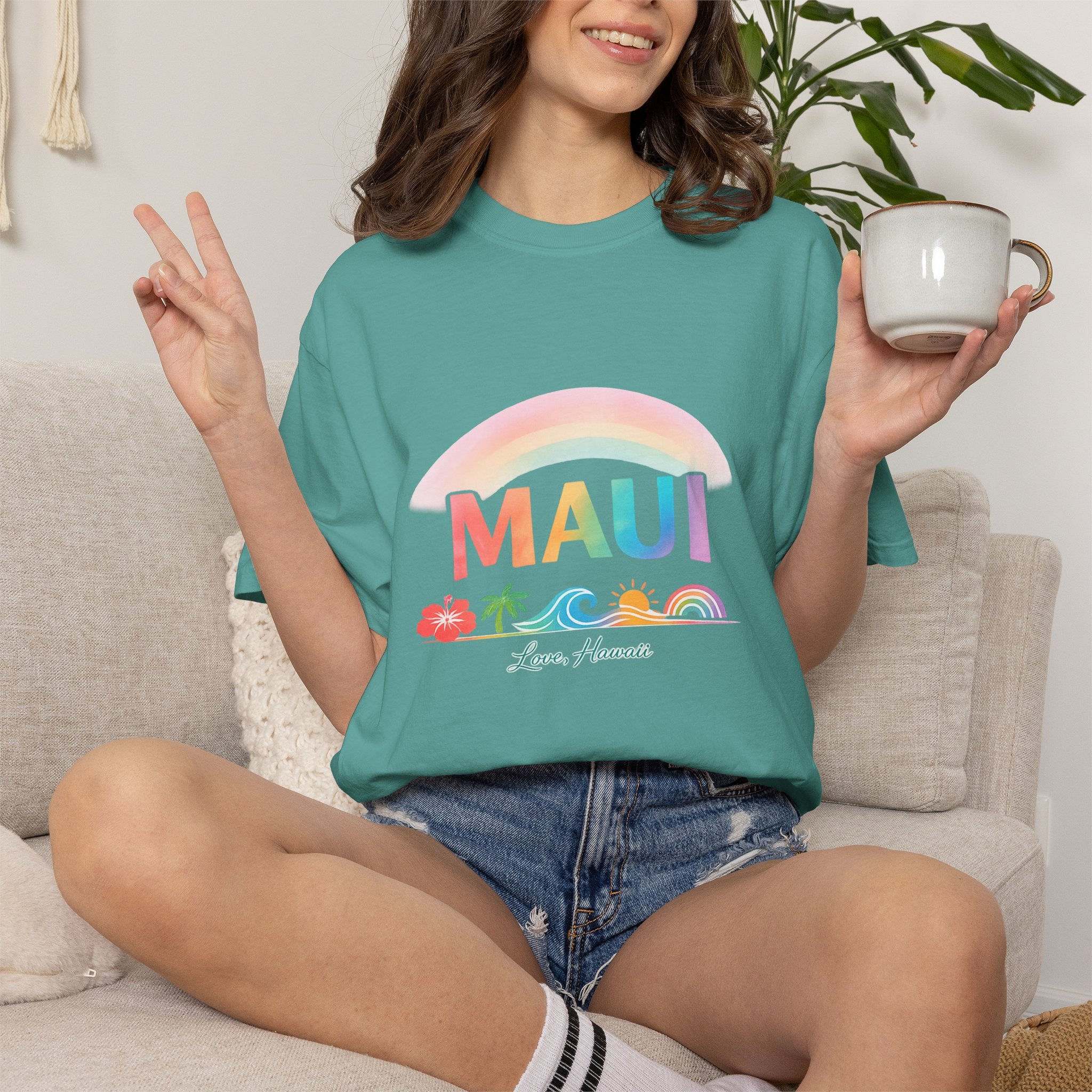 Maui Tropical Rainbow Tee – Love, Hawaii Collection
