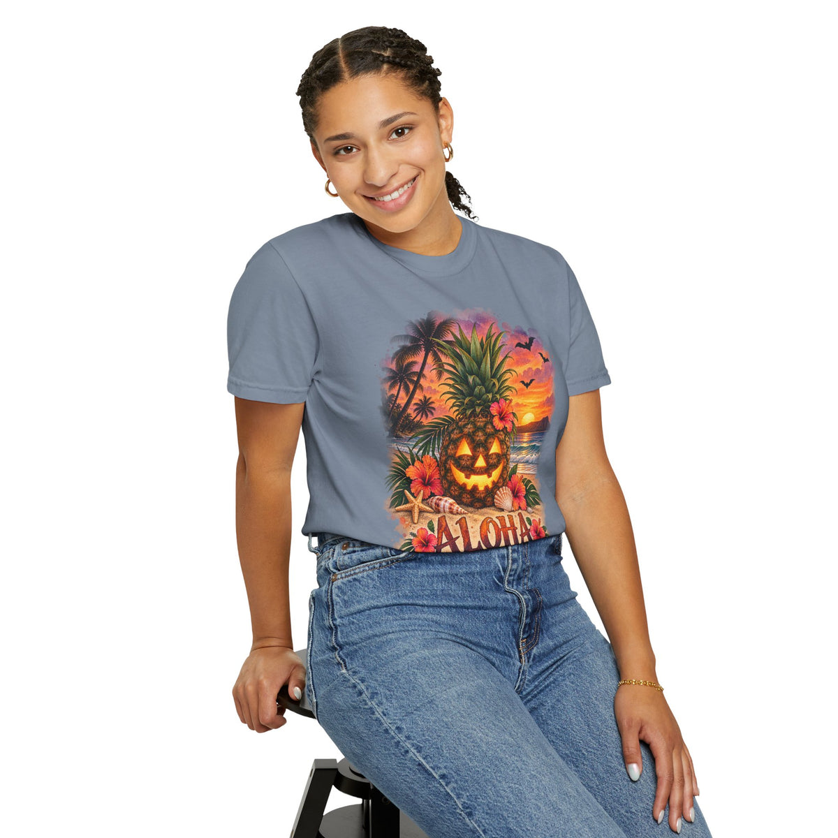 Aloha Halloween Tropical Pineapple T-Shirt