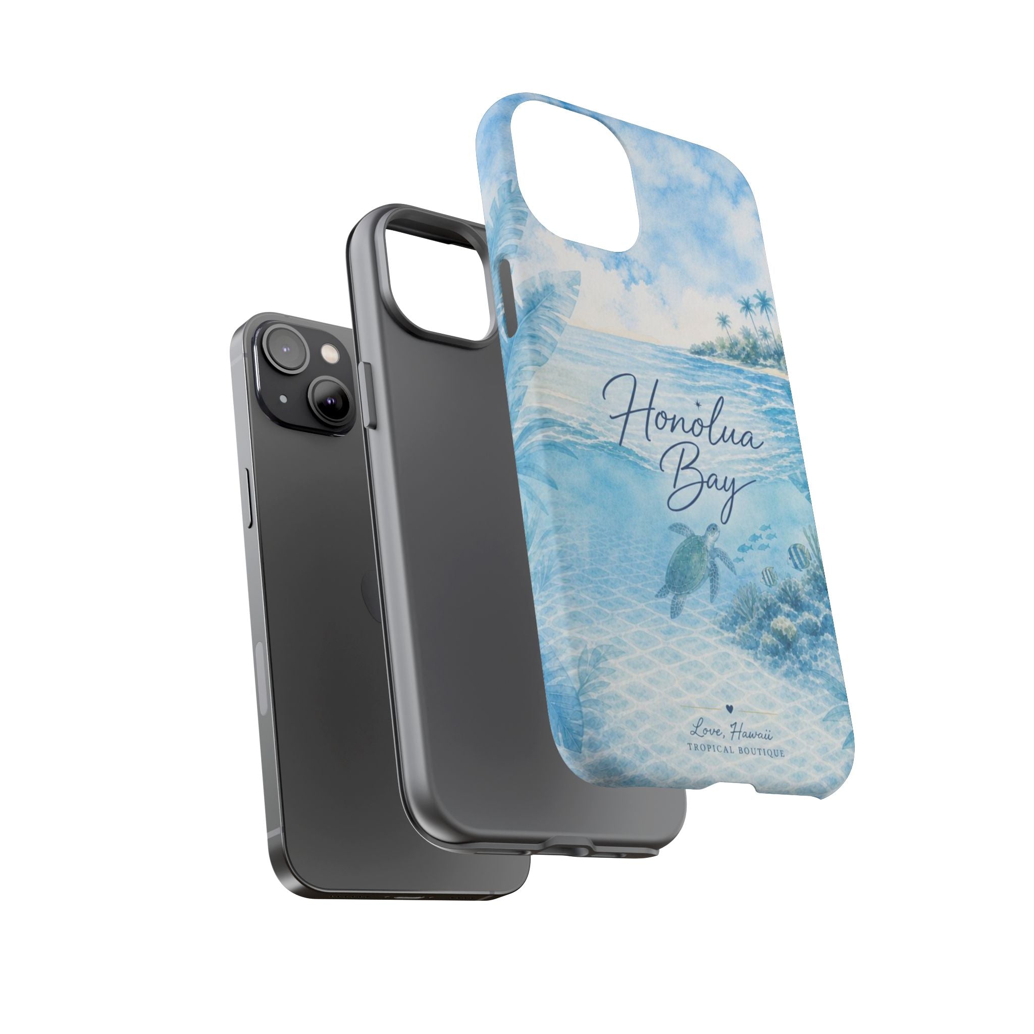 Honolua Bay Hawaii Tough Case | Sea Turtle Ocean Art | Tropical Watercolor Phone Cover