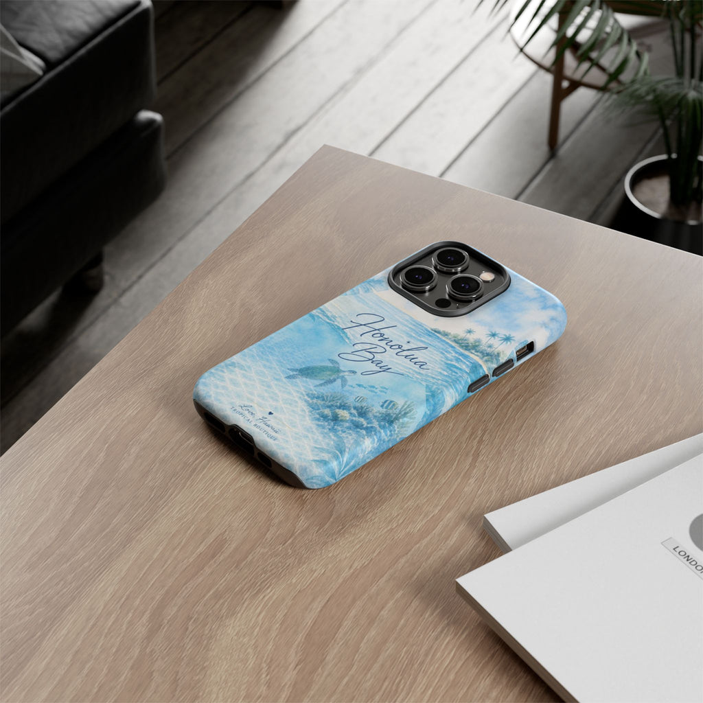Honolua Bay Hawaii Tough Case | Sea Turtle Ocean Art | Tropical Watercolor Phone Cover