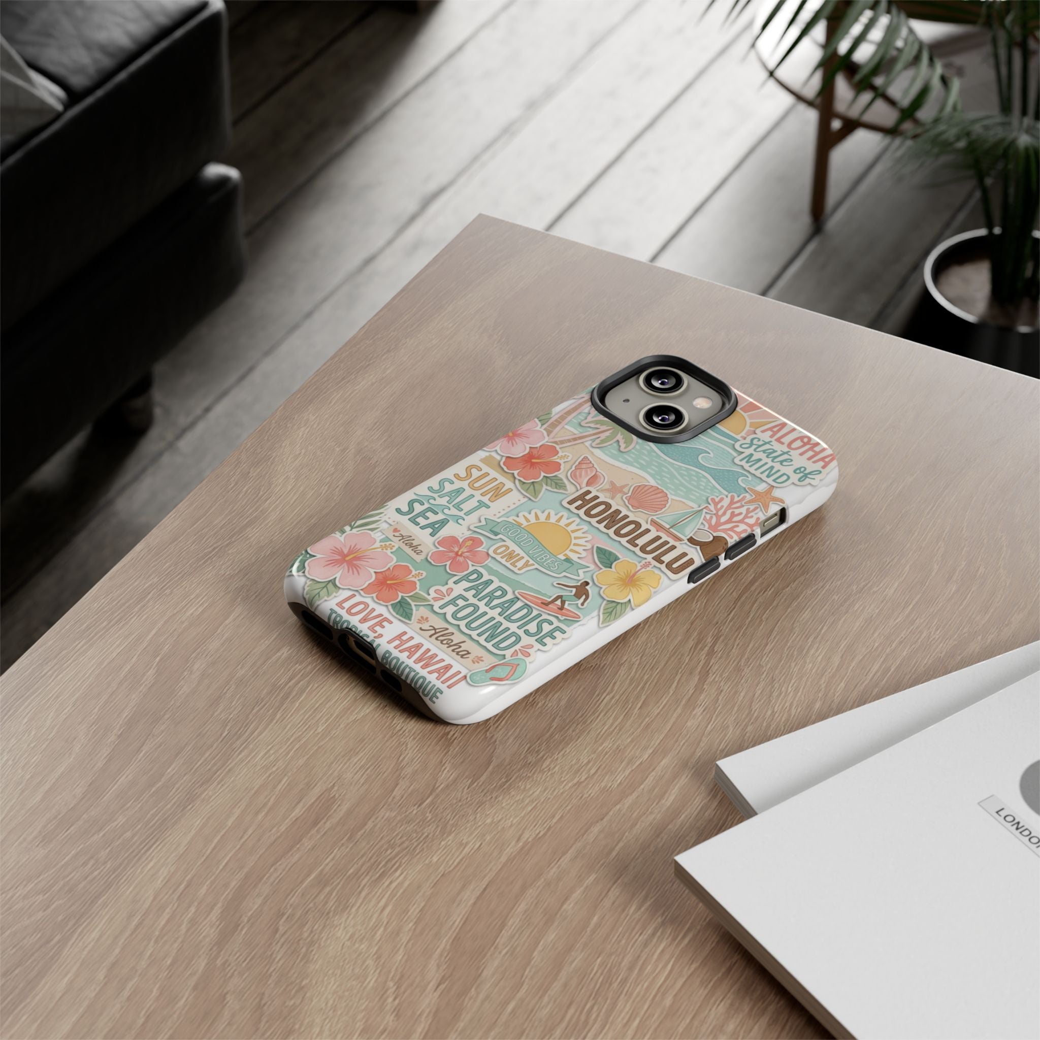 Hawaii Beach Collage Phone Case | Tropical Honolulu Floral Paradise
