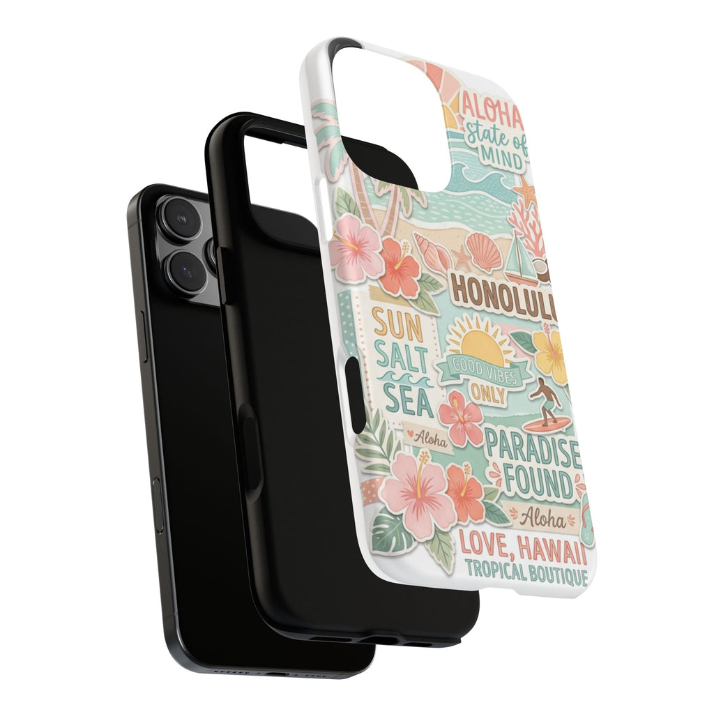 Hawaii Beach Collage Phone Case | Tropical Honolulu Floral Paradise