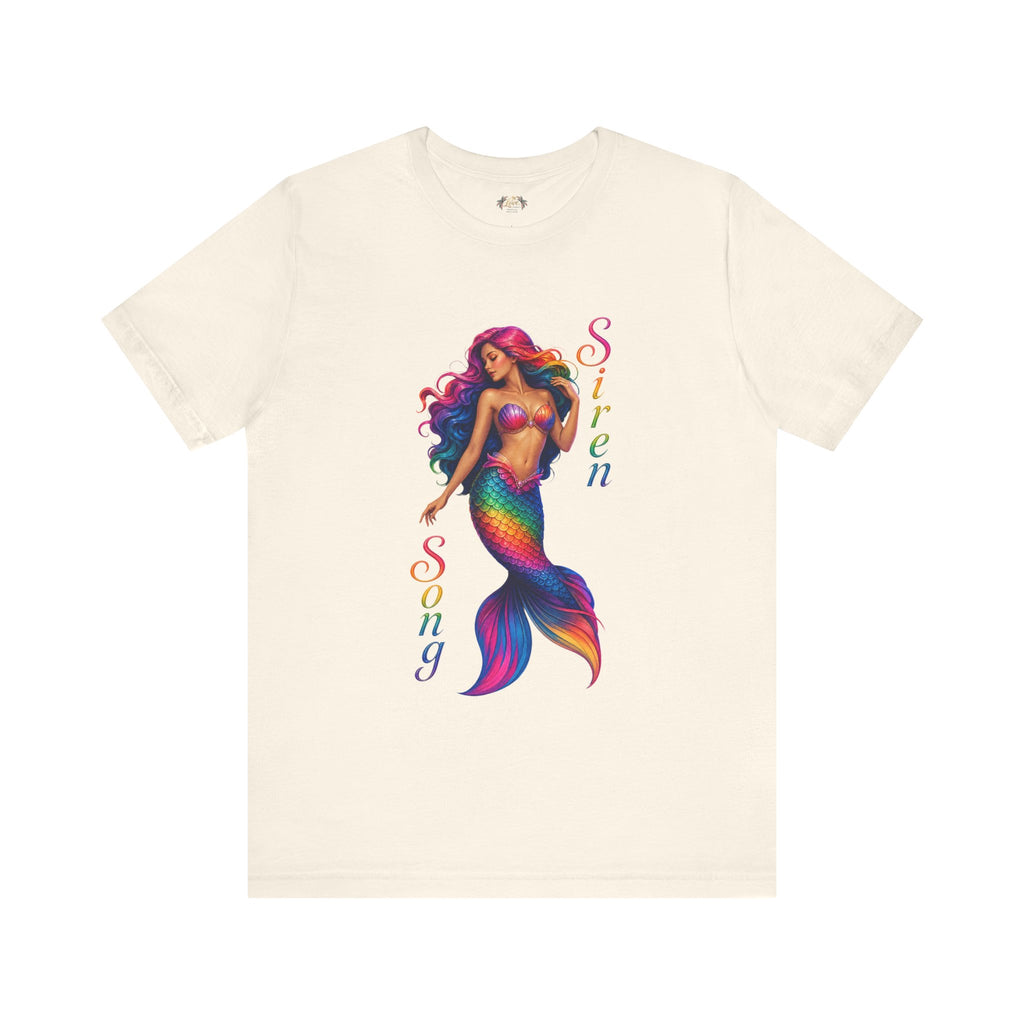 Rainbow Mermaid Siren Song Tee | Colorful Mermaid Illustration T-Shirt