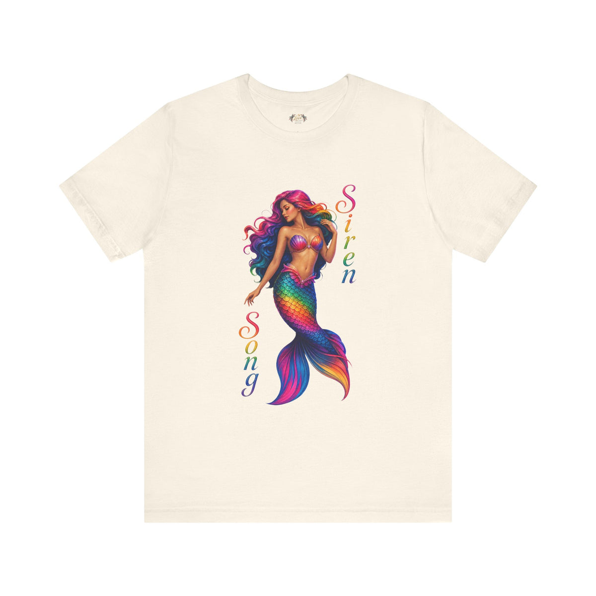Rainbow Mermaid Siren Song Tee | Colorful Mermaid Illustration T-Shirt