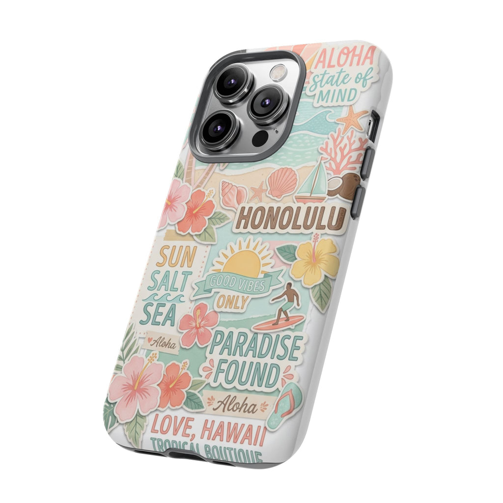 Hawaii Beach Collage Phone Case | Tropical Honolulu Floral Paradise