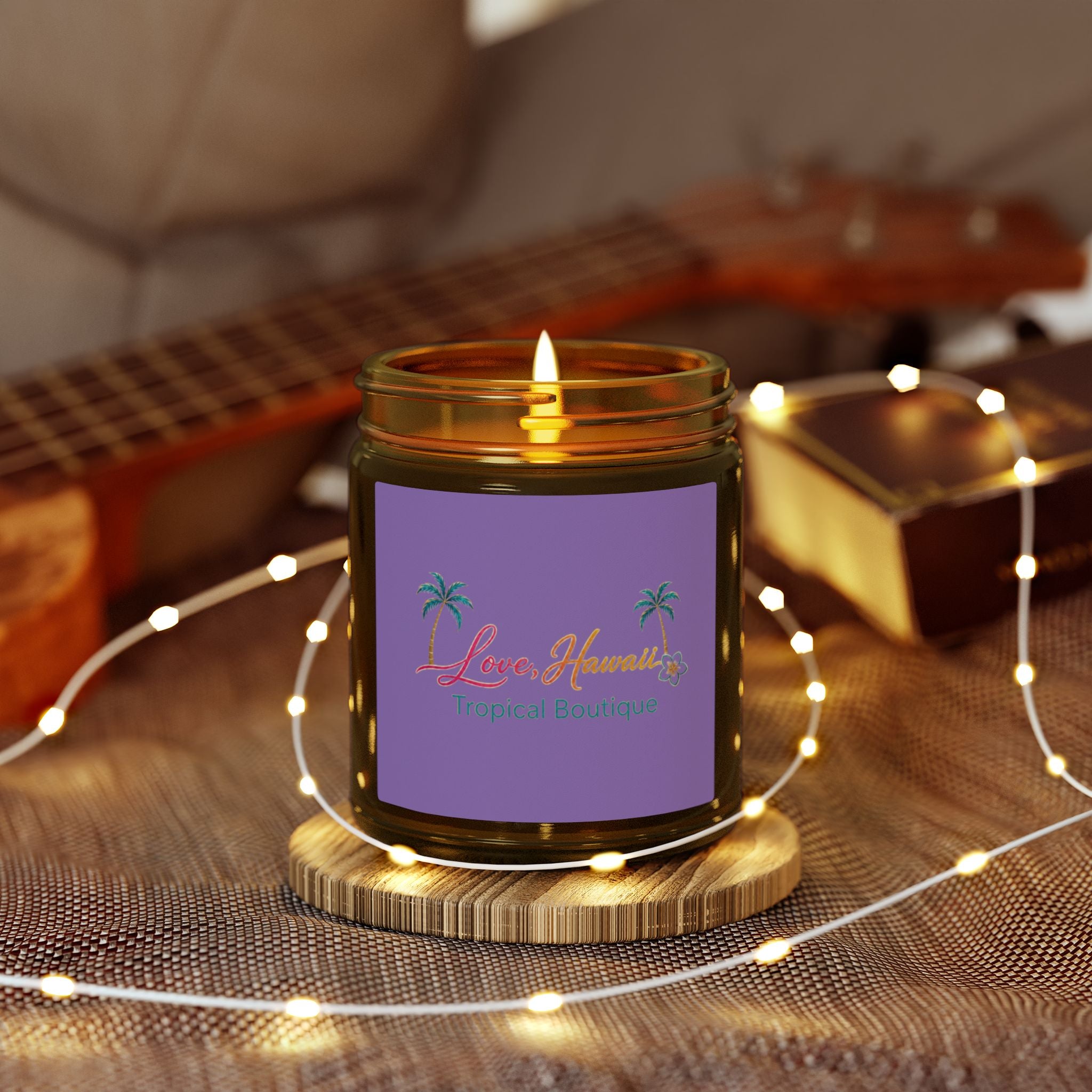 Coconut Apricot Scented Candle — Tropical Boutique Soy Jar (4oz or 9oz)
