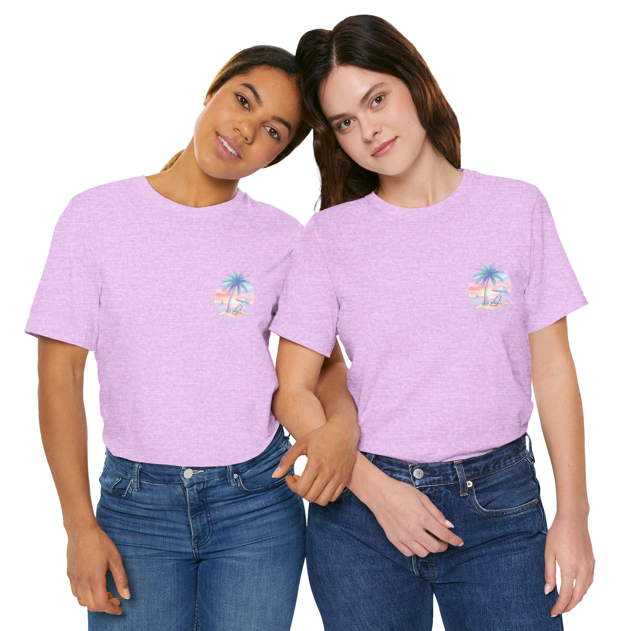 T-Shirt — Lanikai Hawaii Pastel Beach Palm Graphic Tee
