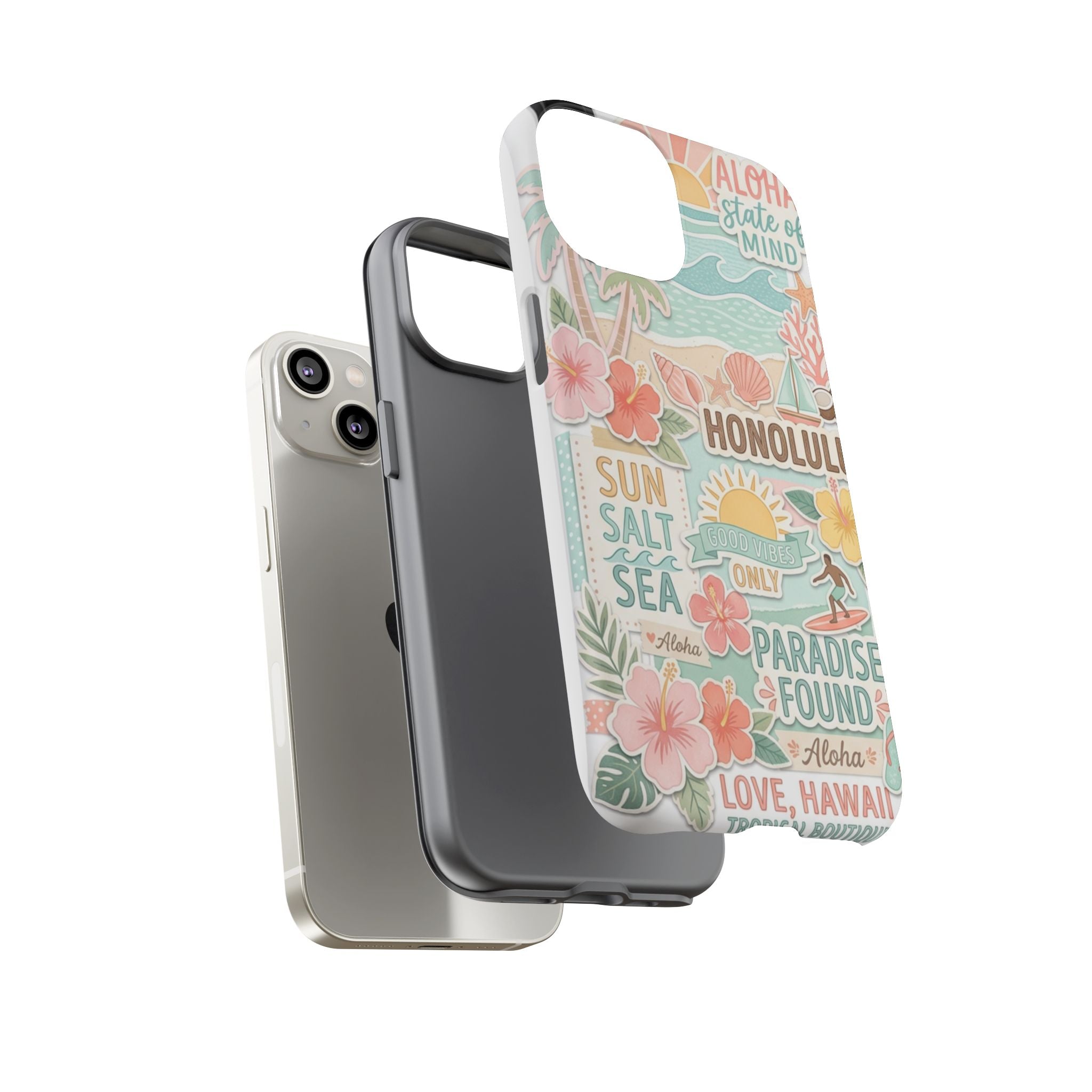 Hawaii Beach Collage Phone Case | Tropical Honolulu Floral Paradise