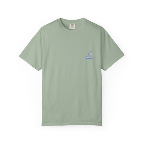 Aloha Witch of Waikiki Shirt- Minimal Witch Hawaiian Tee -Diamond Head Skyline-Hawaii Halloween Shirt