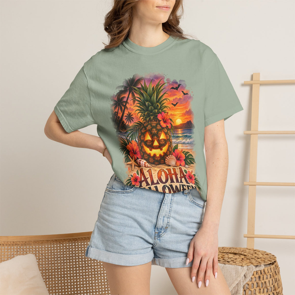 Aloha Halloween Tropical Pineapple T-Shirt