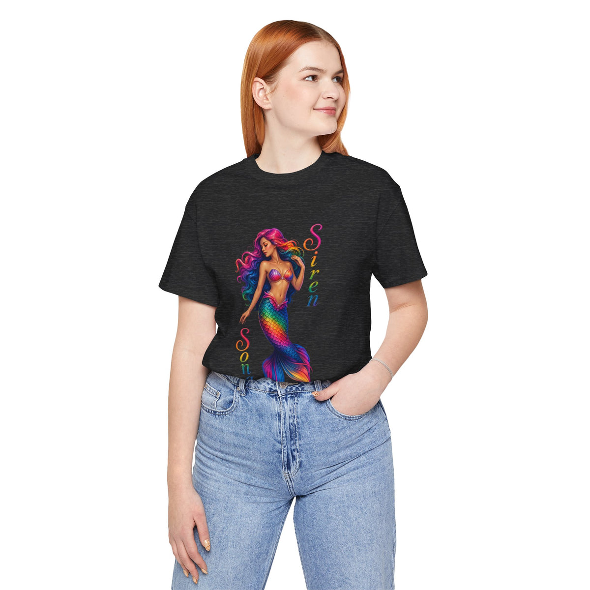 Rainbow Mermaid Siren Song Tee | Colorful Mermaid Illustration T-Shirt
