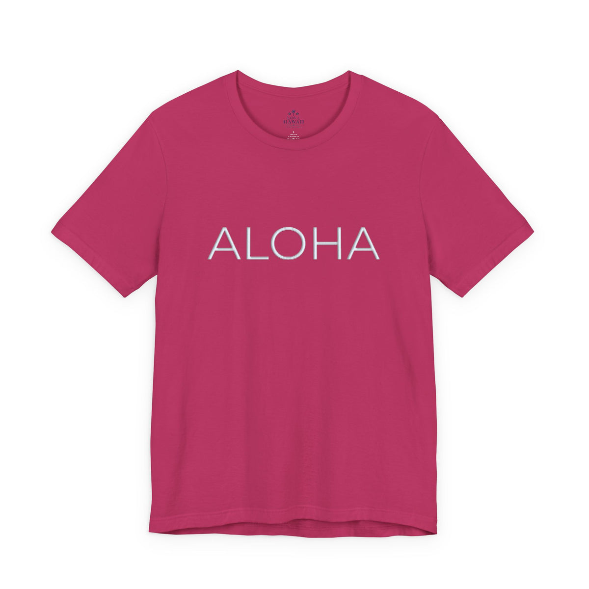 Aloha Minimalist Puff Print Tee | Tropical Vacation T-Shirt