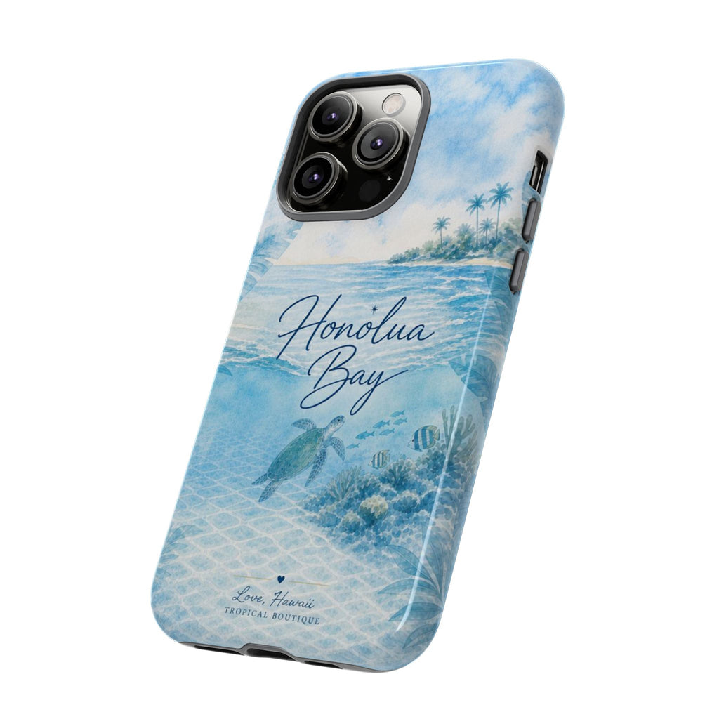 Honolua Bay Hawaii Tough Case | Sea Turtle Ocean Art | Tropical Watercolor Phone Cover