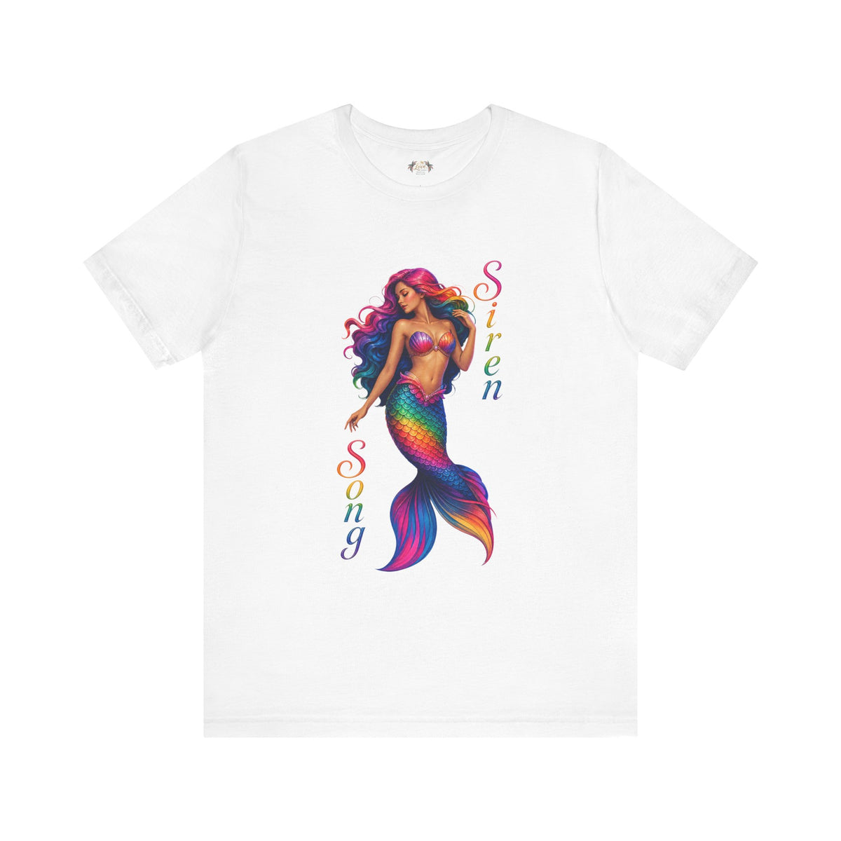 Rainbow Mermaid Siren Song Tee | Colorful Mermaid Illustration T-Shirt