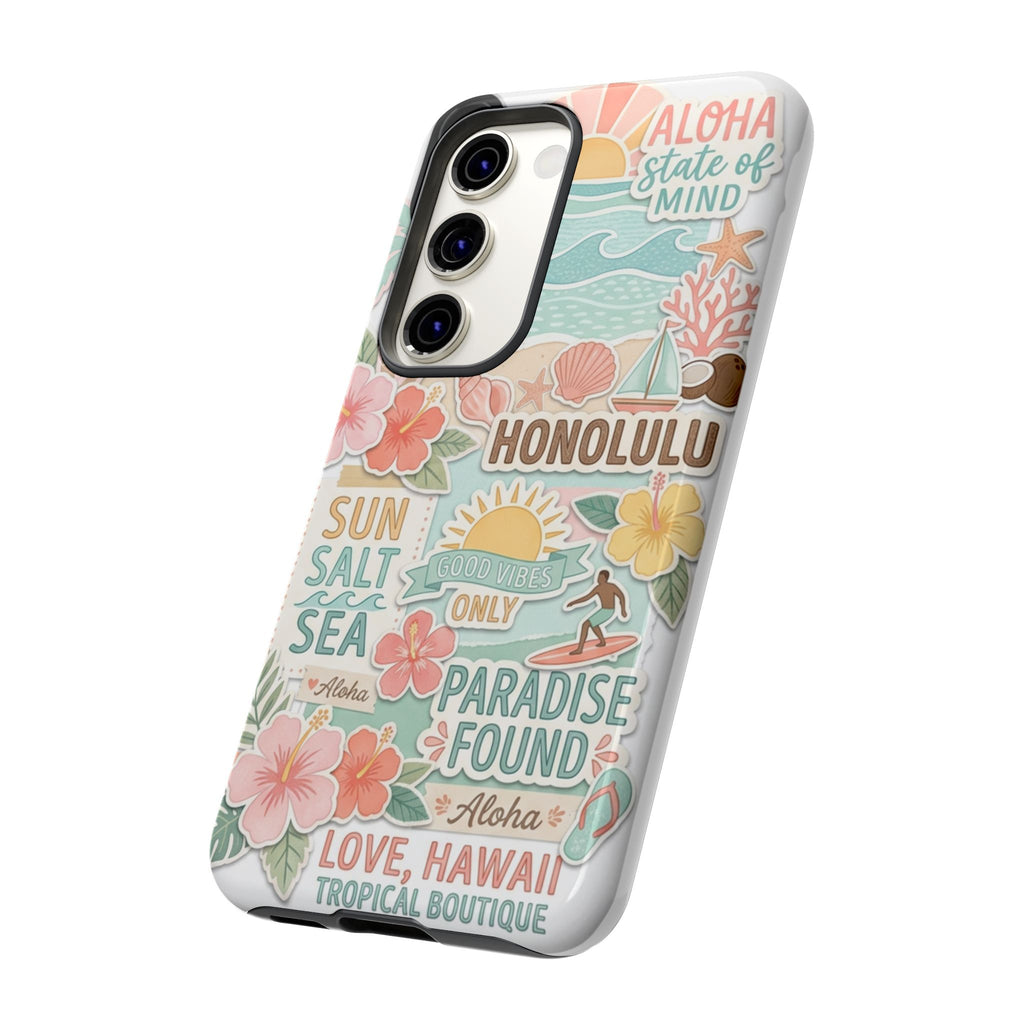 Hawaii Beach Collage Phone Case | Tropical Honolulu Floral Paradise