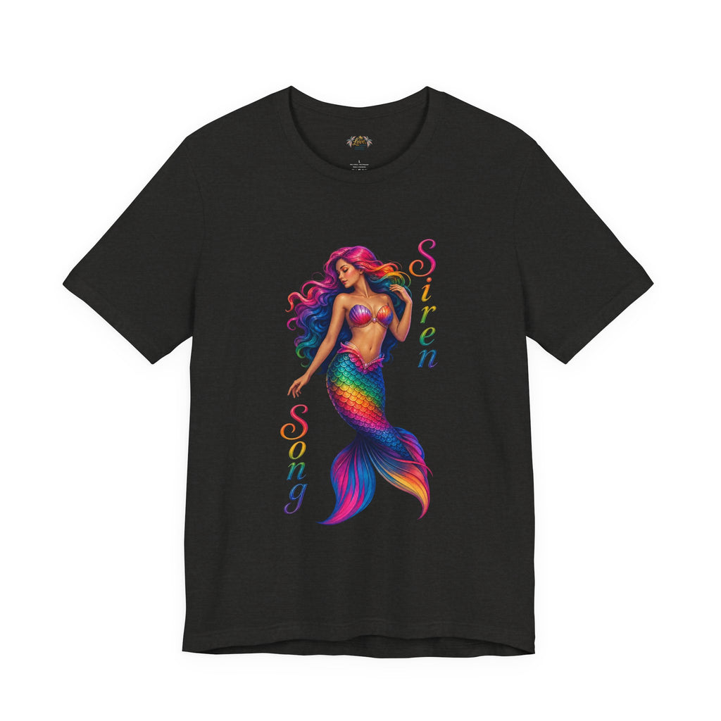 Rainbow Mermaid Siren Song Tee | Colorful Mermaid Illustration T-Shirt
